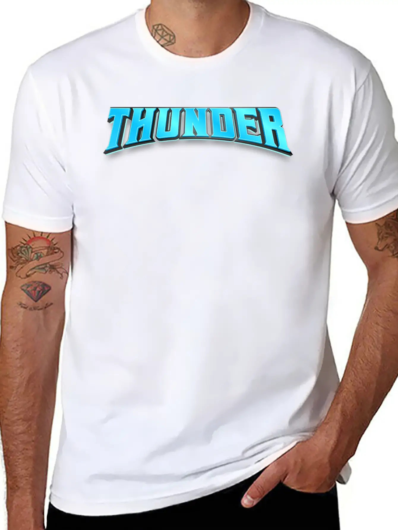 THUNDER TYPOGRAPHY Stylish Everyday T-Shirt – Unisex Basic Cotton Tee