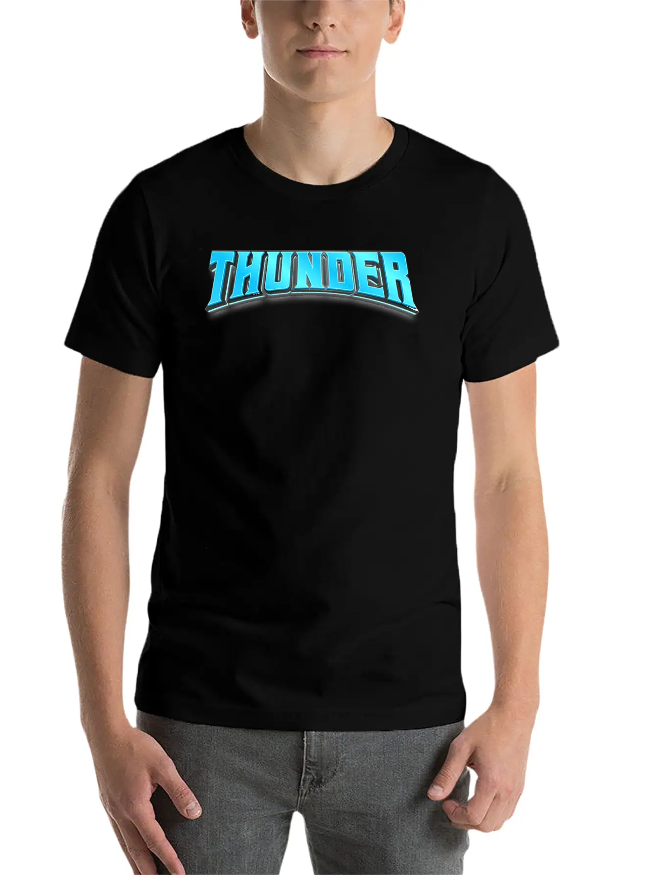 THUNDER TYPOGRAPHY Stylish Everyday T-Shirt – Unisex Basic Cotton Tee