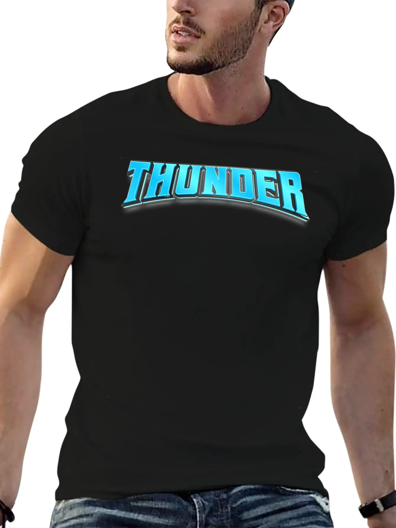 THUNDER TYPOGRAPHY Stylish Everyday T-Shirt – Unisex Basic Cotton Tee