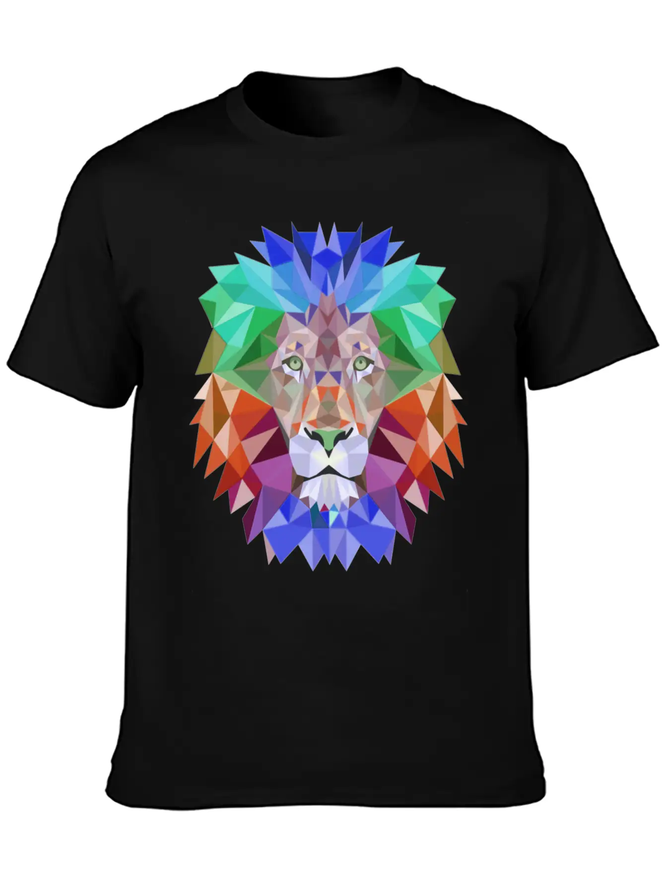 Tie Dye Lion Face Stylish Everyday T-Shirt – Unisex Basic Cotton Tee