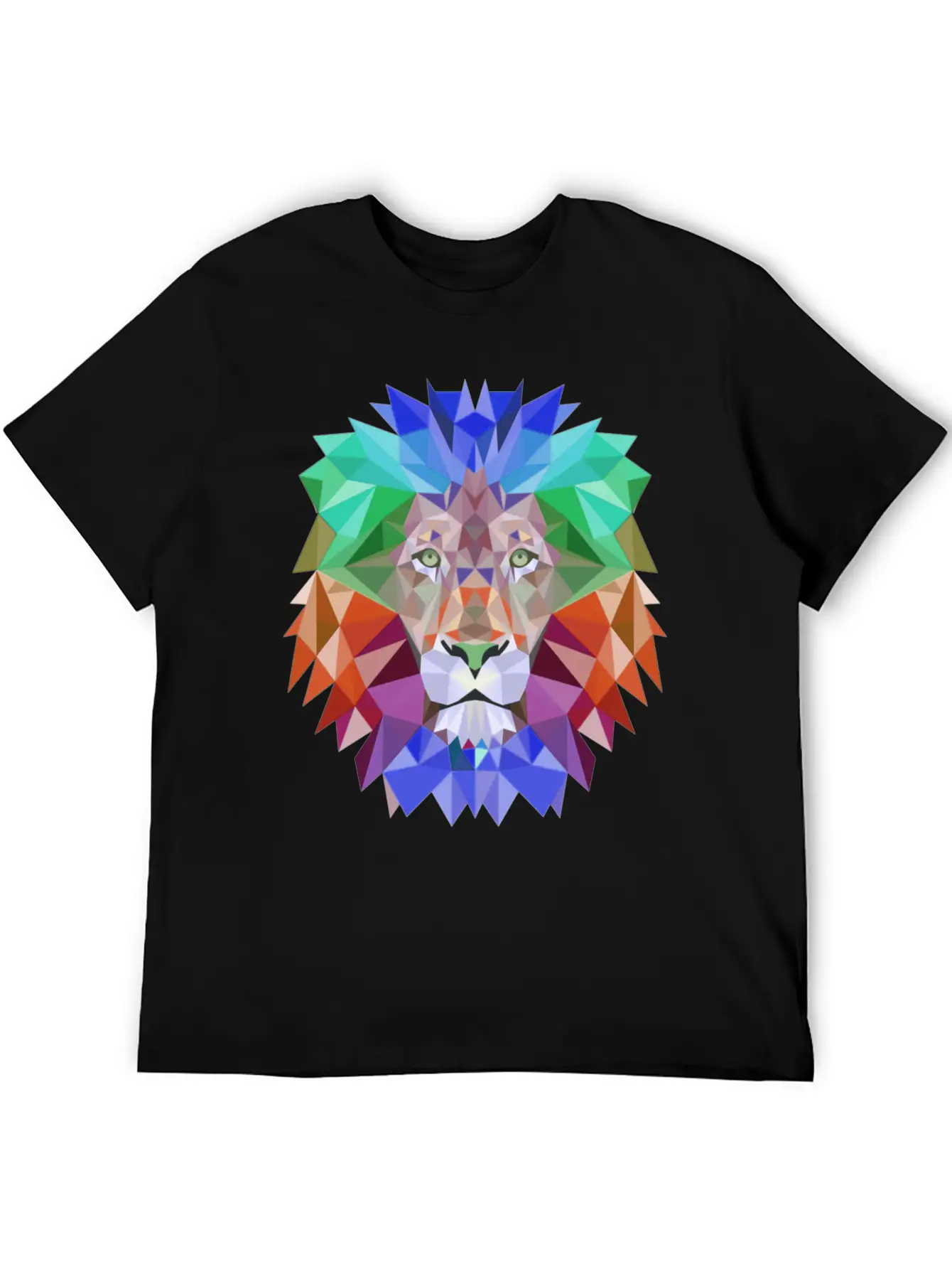 Tie Dye Lion Face Stylish Everyday T-Shirt – Unisex Basic Cotton Tee