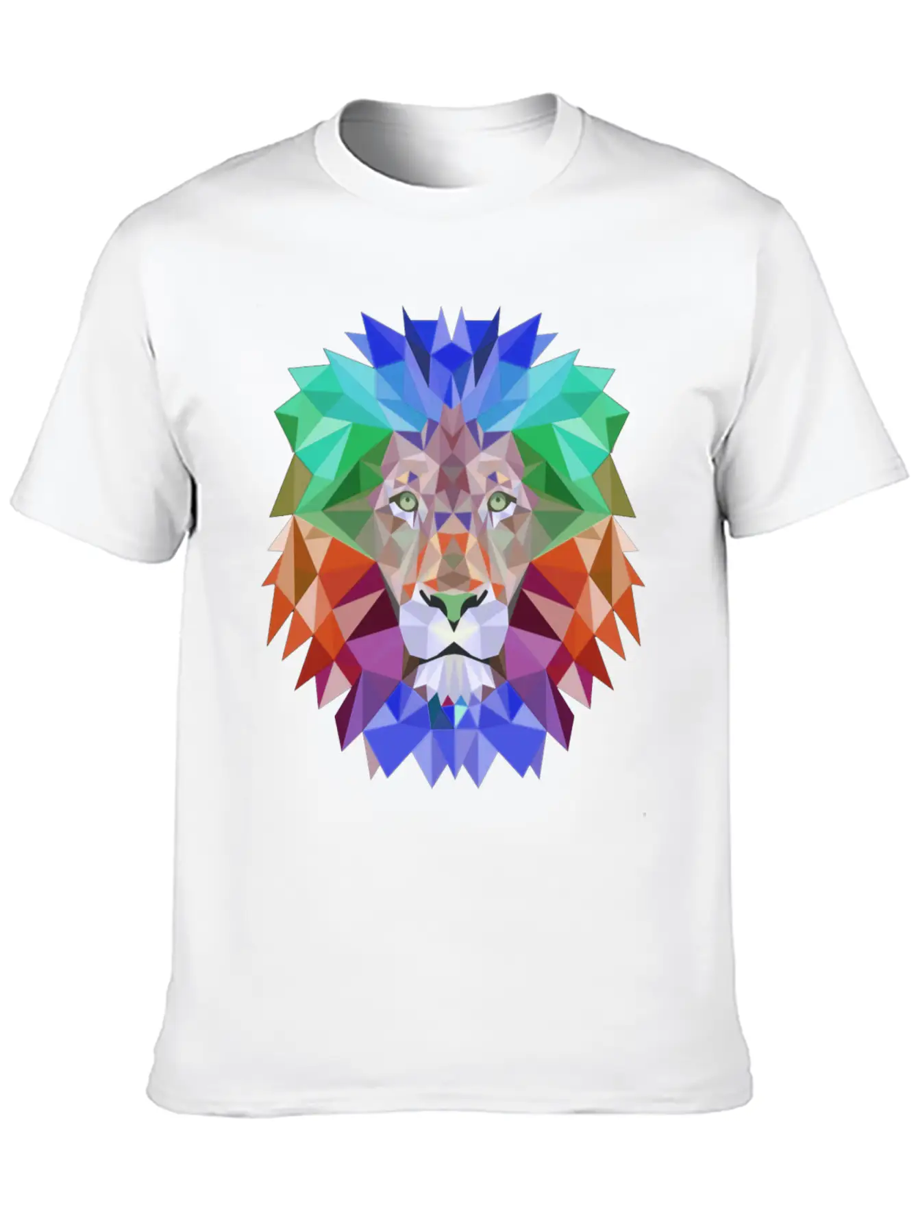 Tie Dye Lion Face Stylish Everyday T-Shirt – Unisex Basic Cotton Tee