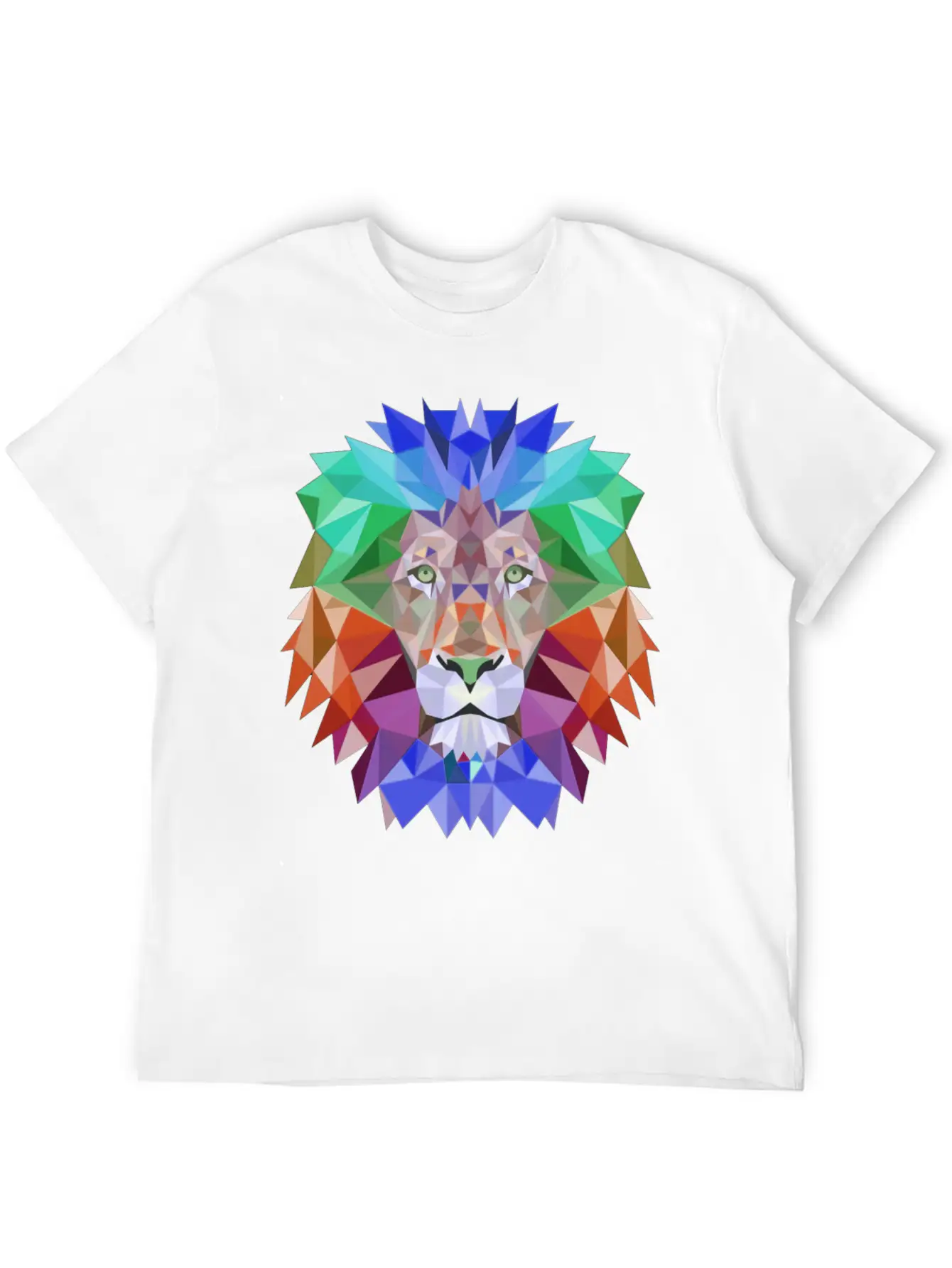Tie Dye Lion Face Stylish Everyday T-Shirt – Unisex Basic Cotton Tee