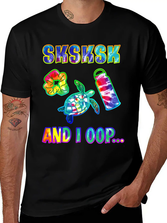 Tie Dye Sksksk And I Oop Save The Turtles Gift Vis Unisex Short Sleeve Soft Cotton T-Shirt – Casual Everyday Wear
