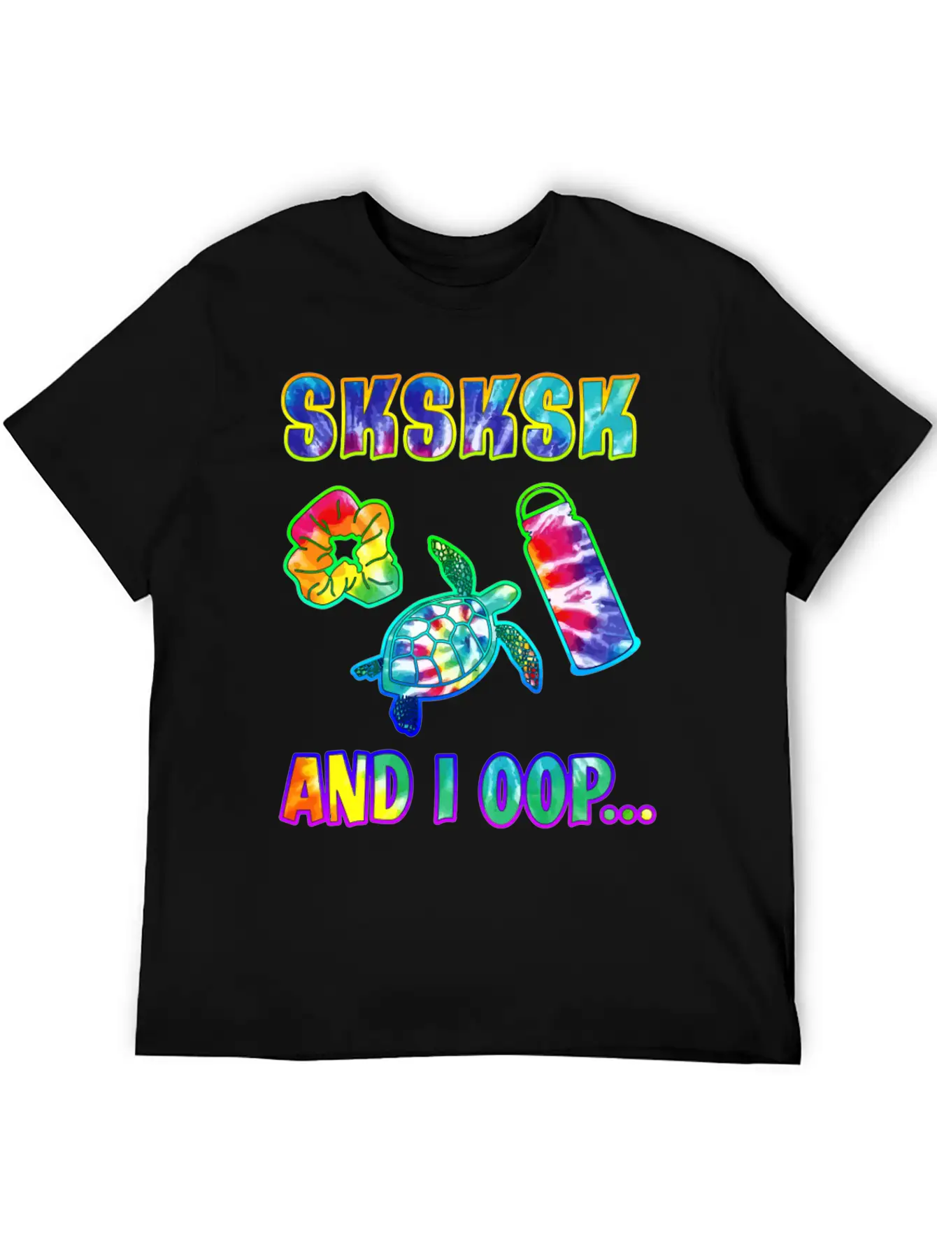 Tie Dye Sksksk And I Oop Save The Turtles Gift Vis Unisex Short Sleeve Soft Cotton T-Shirt – Casual Everyday Wear