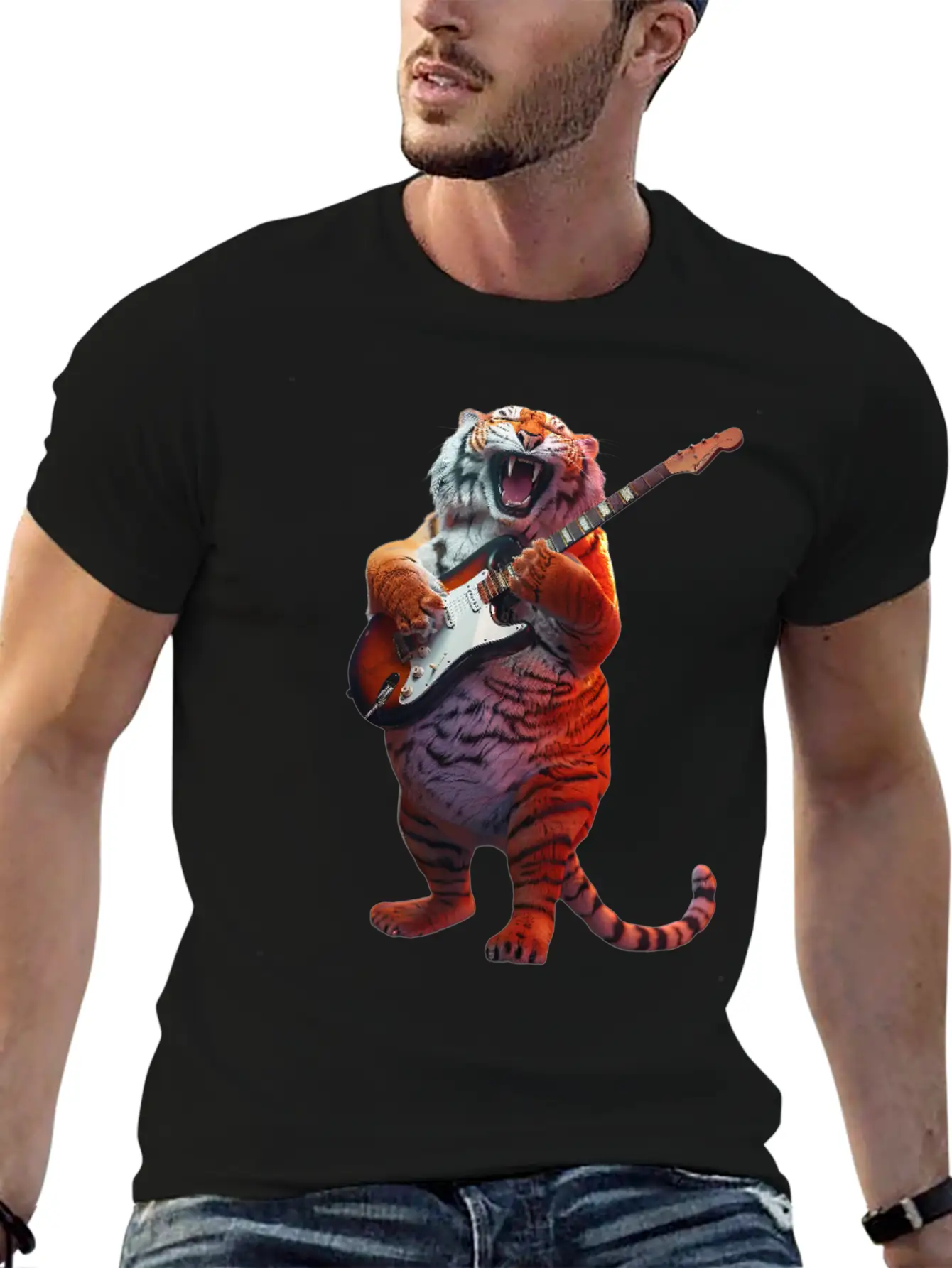 Tiger Comfortable Minimalist Graphic Tee – Summer Style Essential
