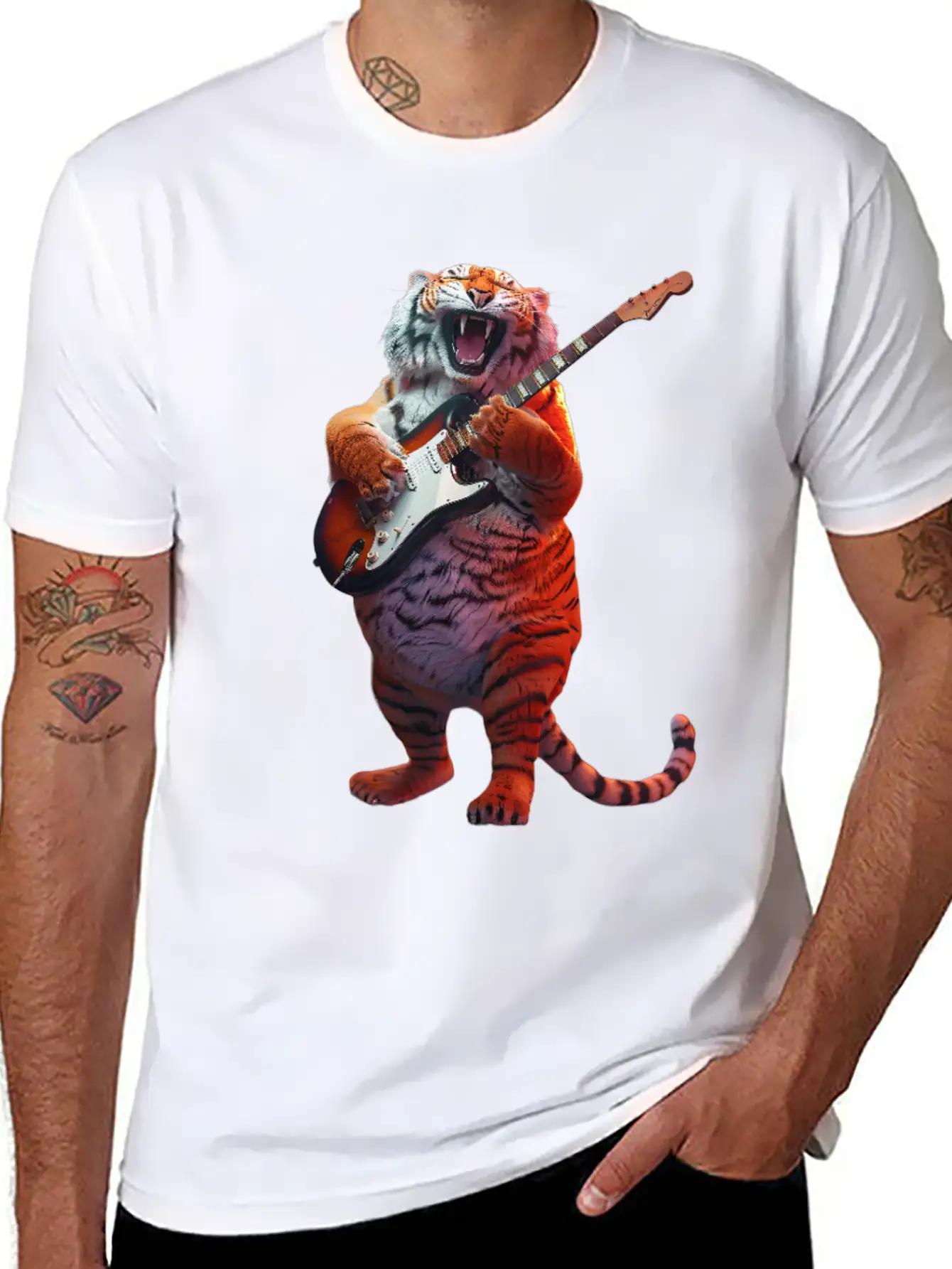 Tiger Comfortable Minimalist Graphic Tee – Summer Style Essential