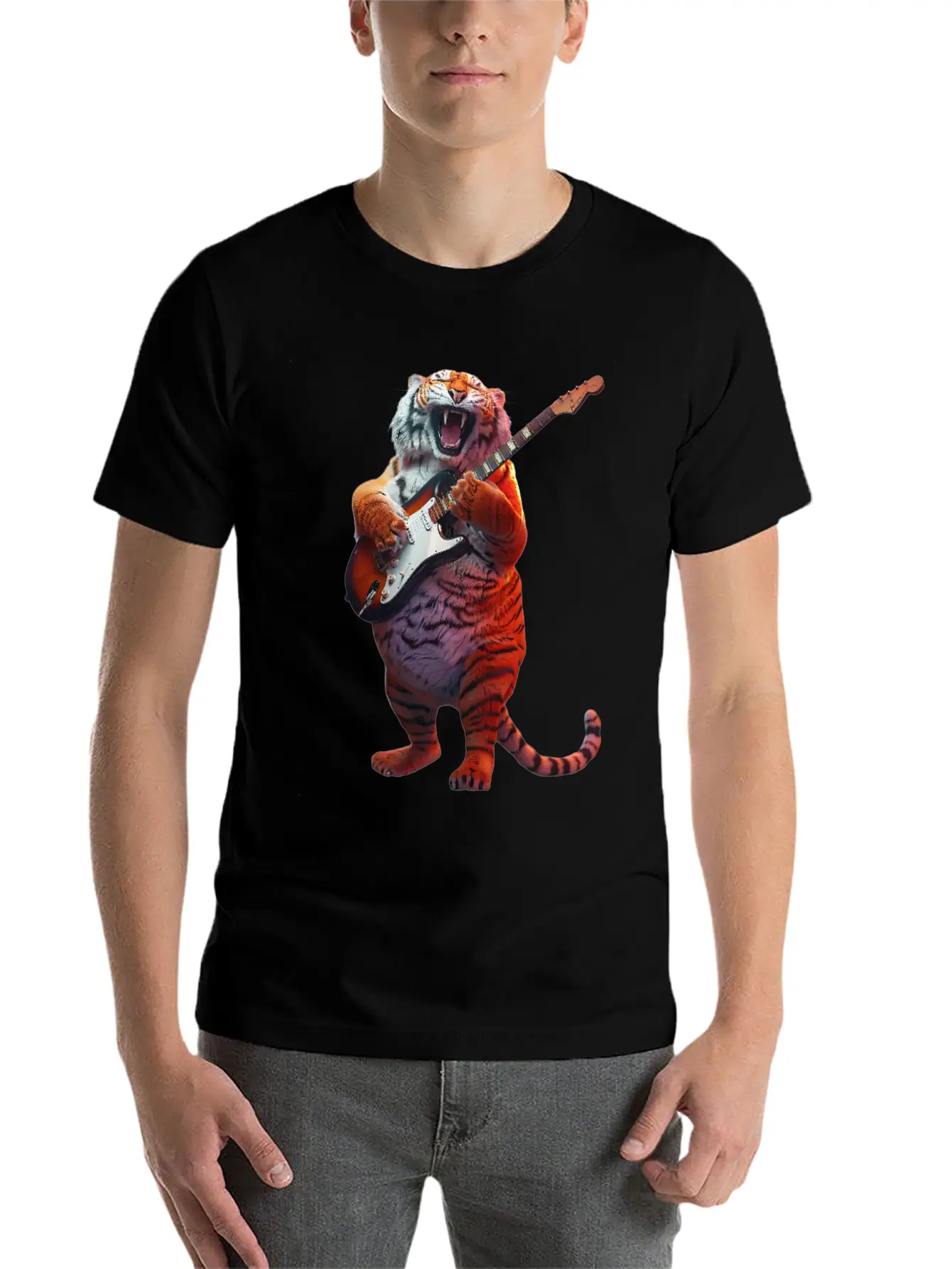 Tiger Comfortable Minimalist Graphic Tee – Summer Style Essential