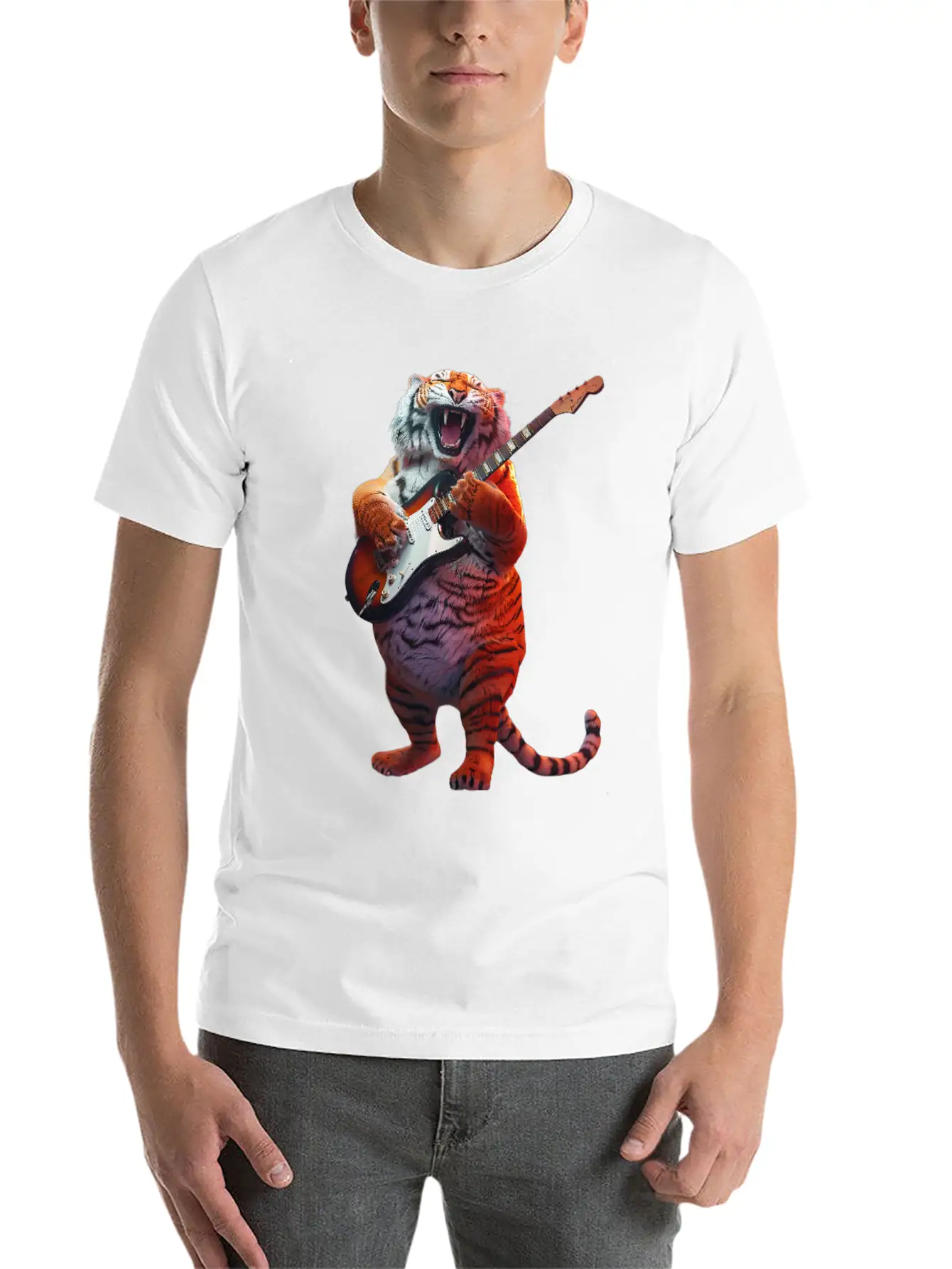 Tiger Comfortable Minimalist Graphic Tee – Summer Style Essential