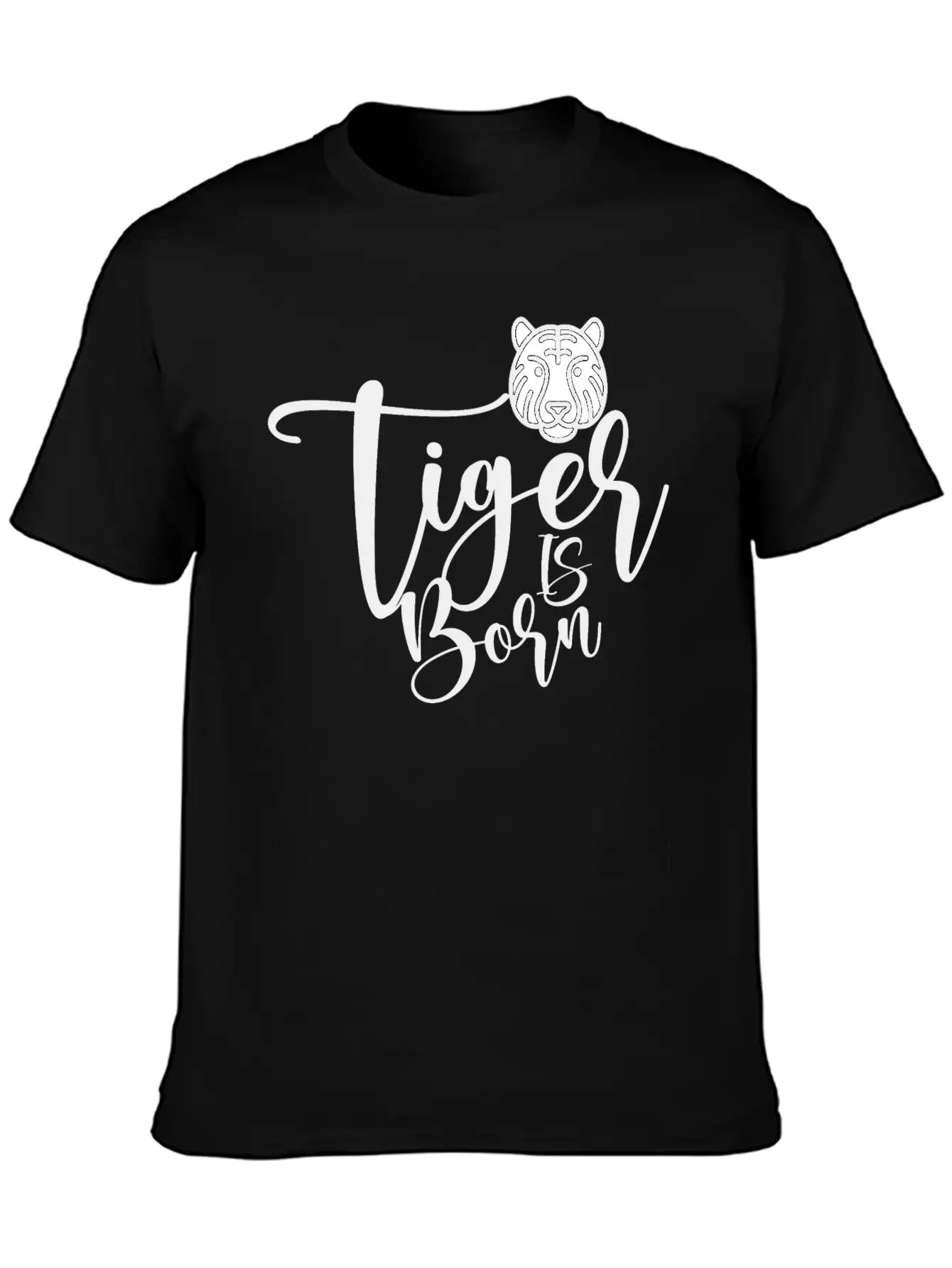 Tiger Illustration With Quote Says A Tiger Is BORN Comfortable Minimalist Graphic Tee – Summer Style Essential
