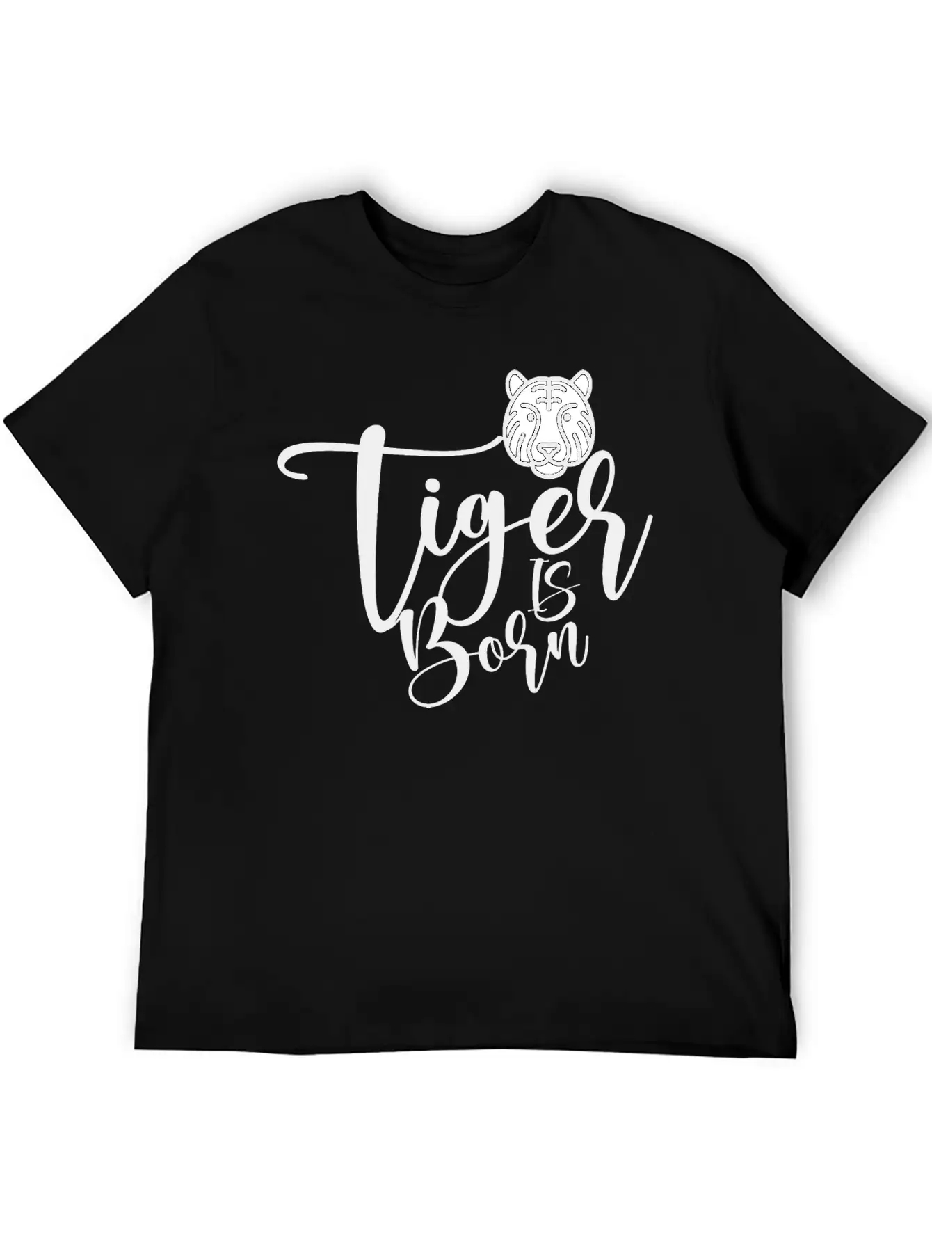Tiger Illustration With Quote Says A Tiger Is BORN Comfortable Minimalist Graphic Tee – Summer Style Essential