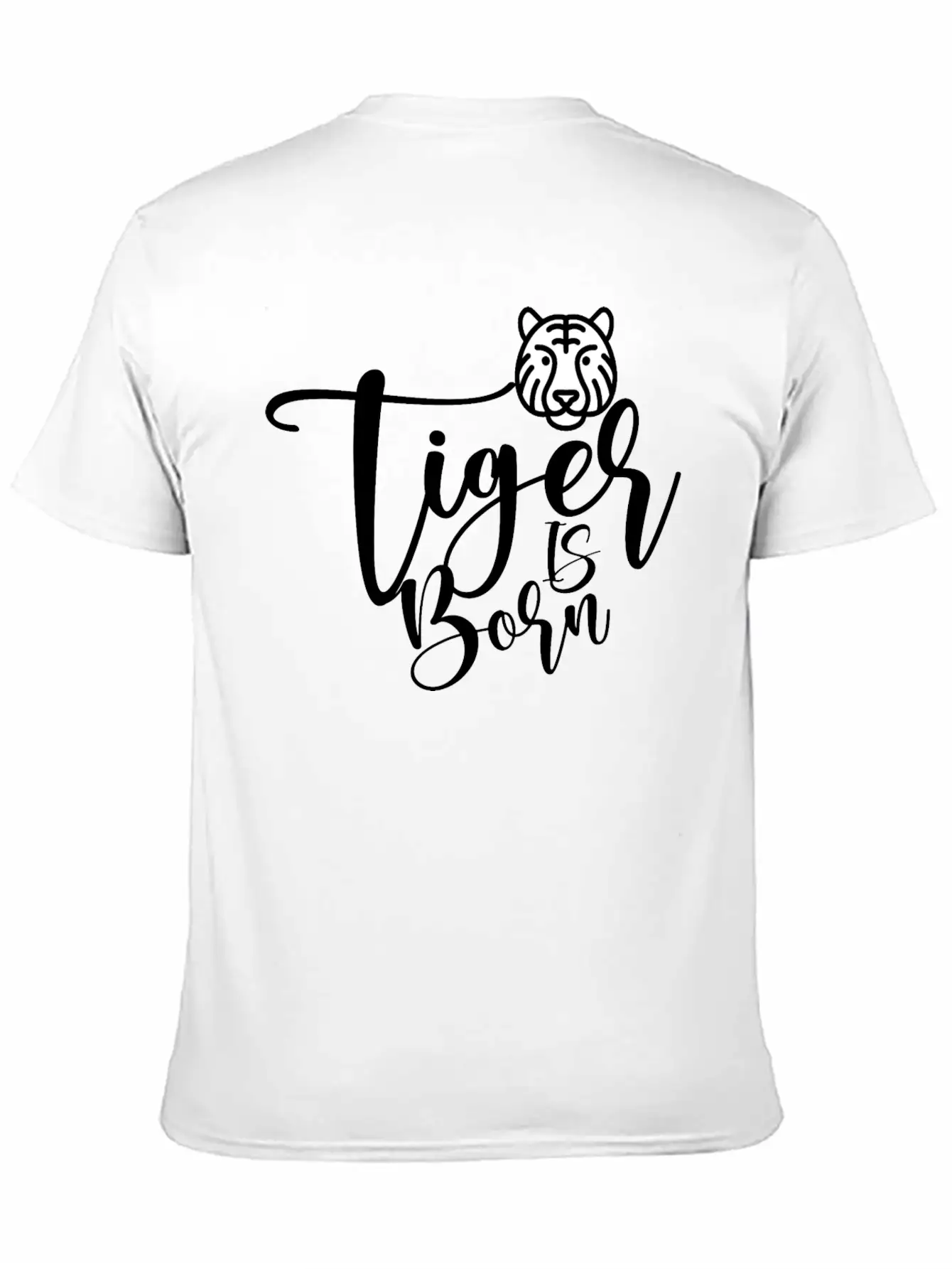 Tiger Illustration With Quote Says A Tiger Is BORN Comfortable Minimalist Graphic Tee – Summer Style Essential