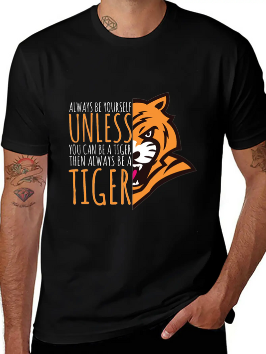 Tiger Lover Gift - Always Be Yourself Stylish Everyday T-Shirt – Unisex Basic Cotton Tee