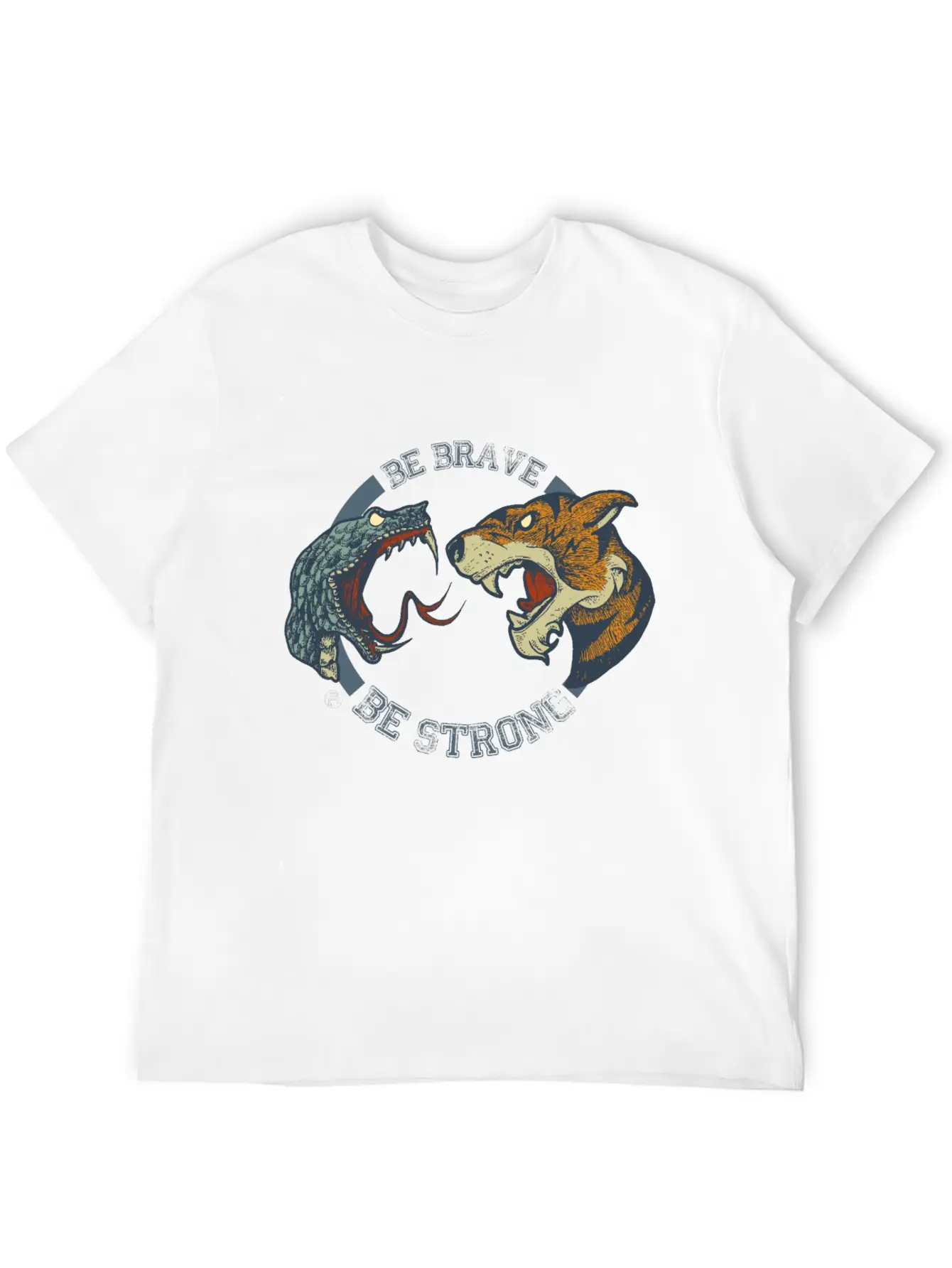 TIGER SNAKE Unisex Short Sleeve Soft Cotton T-Shirt – Casual Everyday Wear