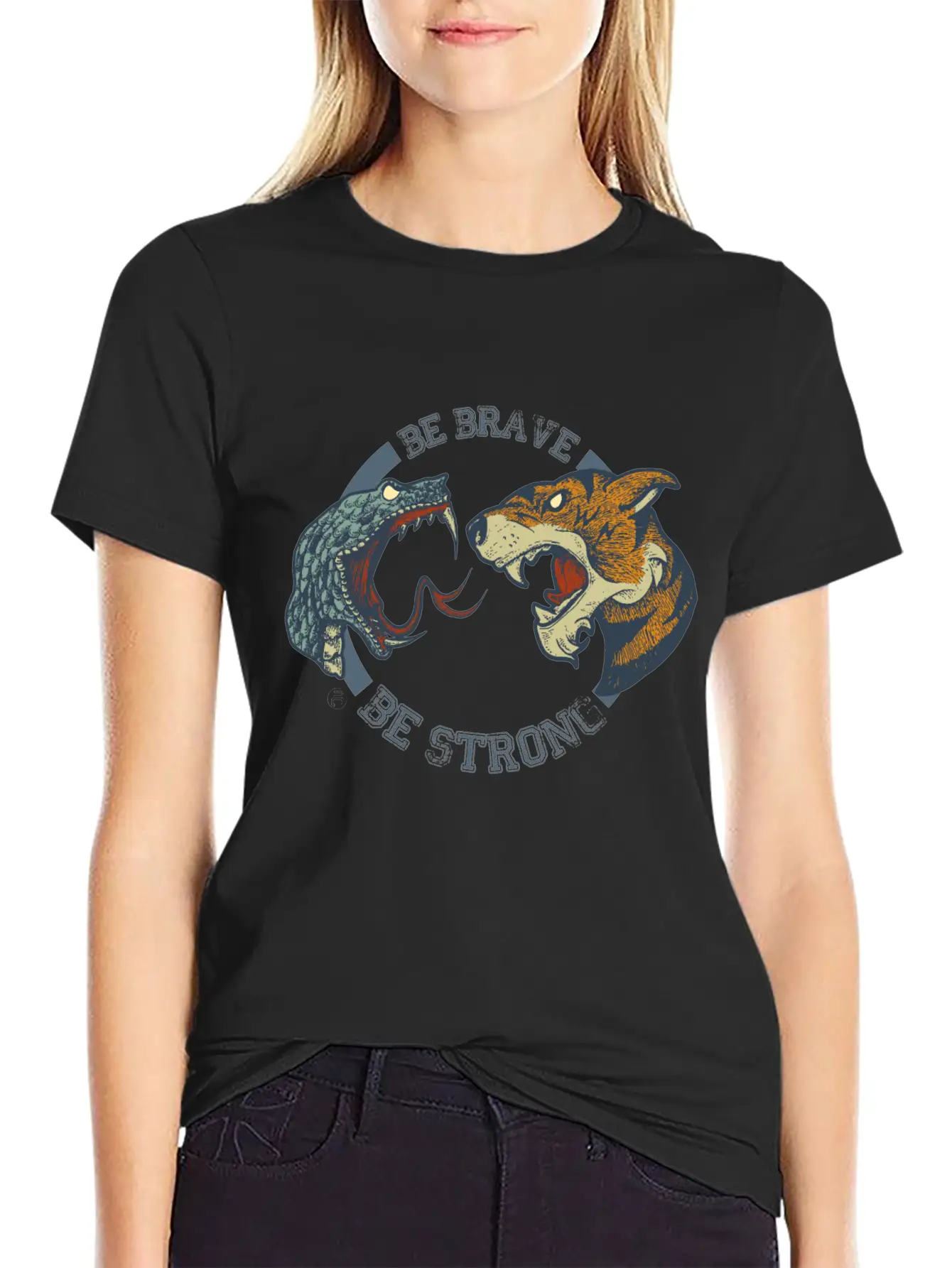 TIGER SNAKE Unisex Short Sleeve Soft Cotton T-Shirt – Casual Everyday Wear