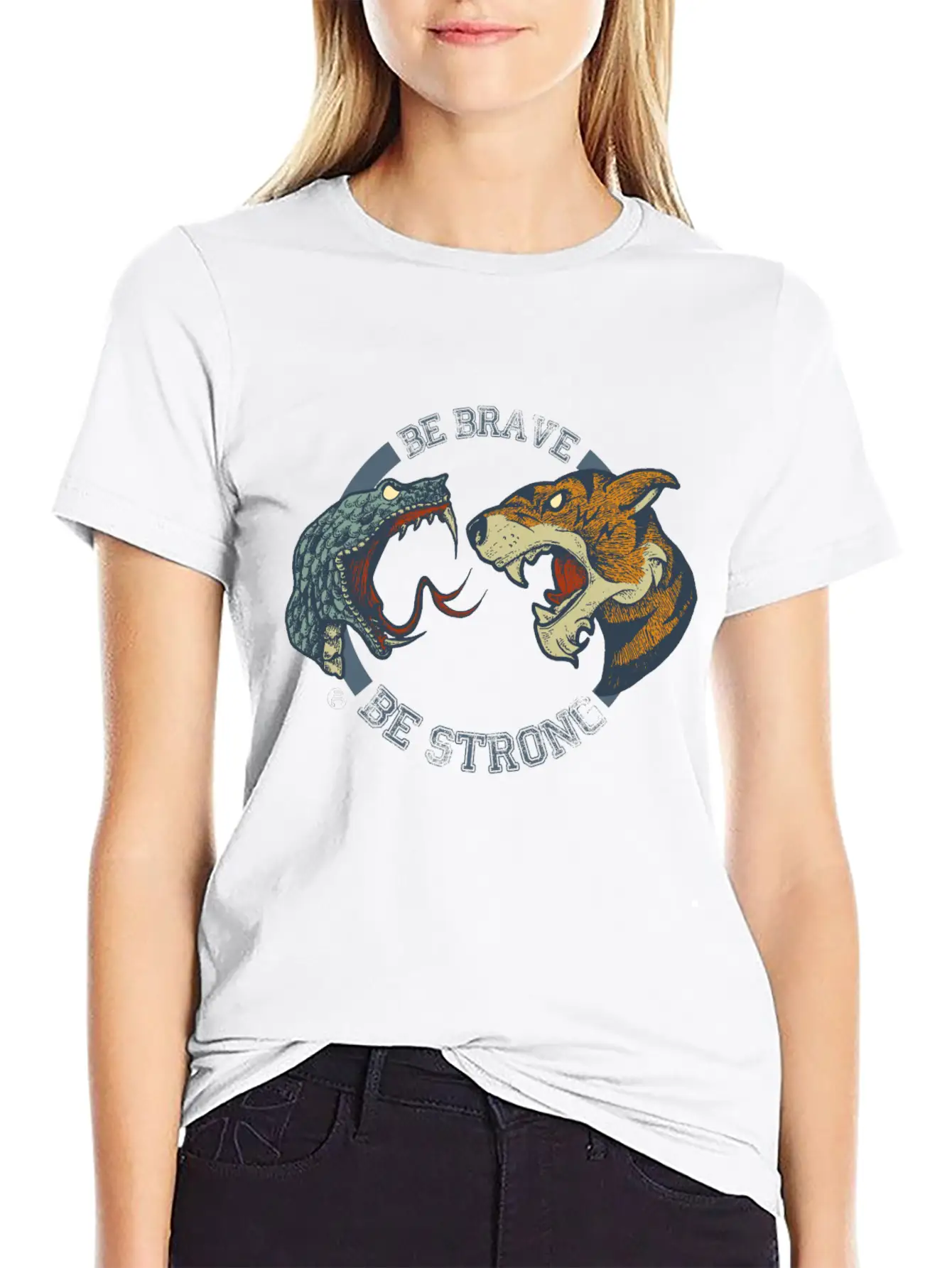 TIGER SNAKE Unisex Short Sleeve Soft Cotton T-Shirt – Casual Everyday Wear