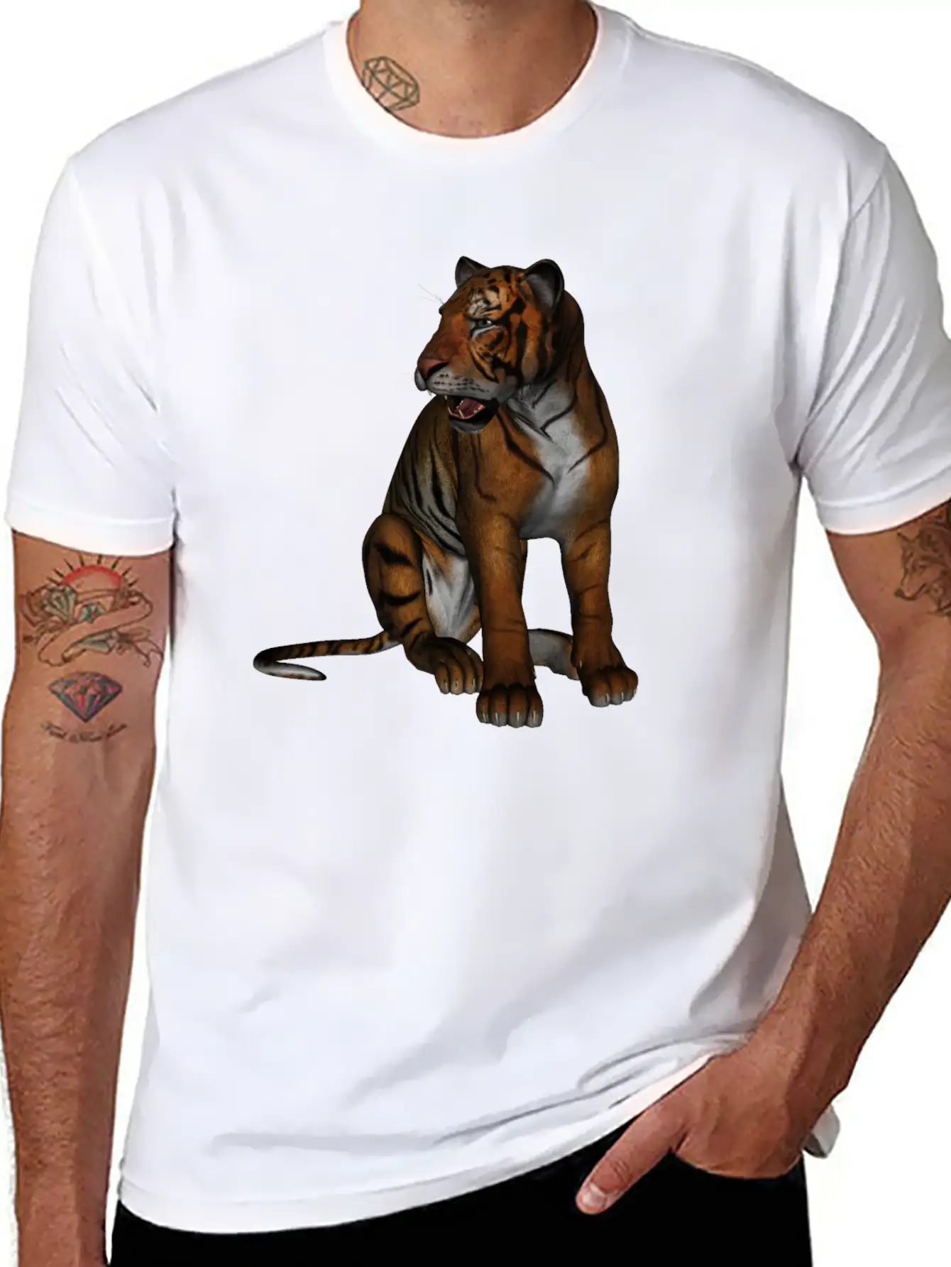 Tiger Unisex Short Sleeve Soft Cotton T-Shirt – Casual Everyday Wear