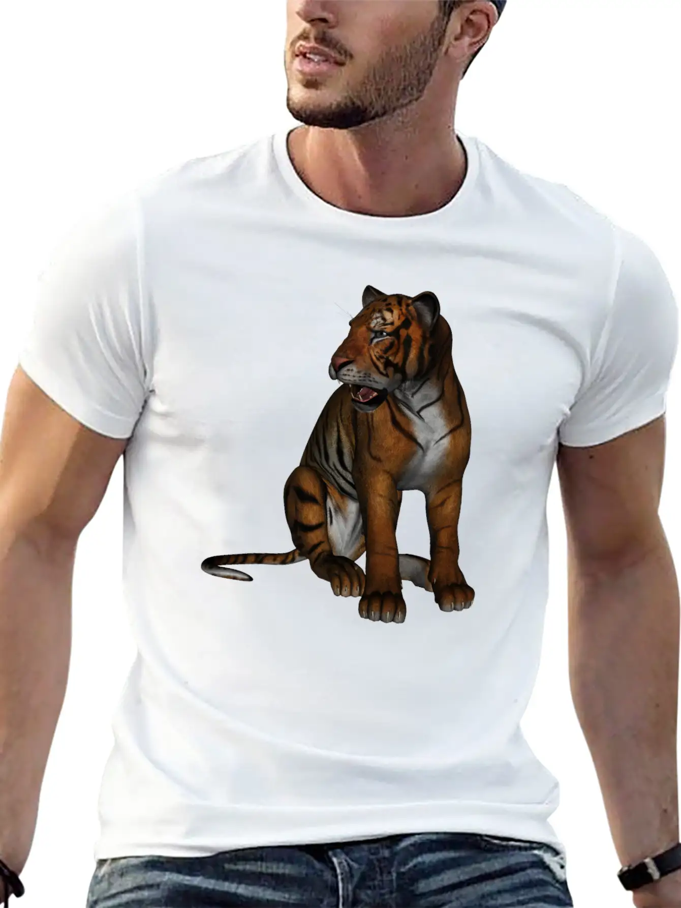 Tiger Unisex Short Sleeve Soft Cotton T-Shirt – Casual Everyday Wear