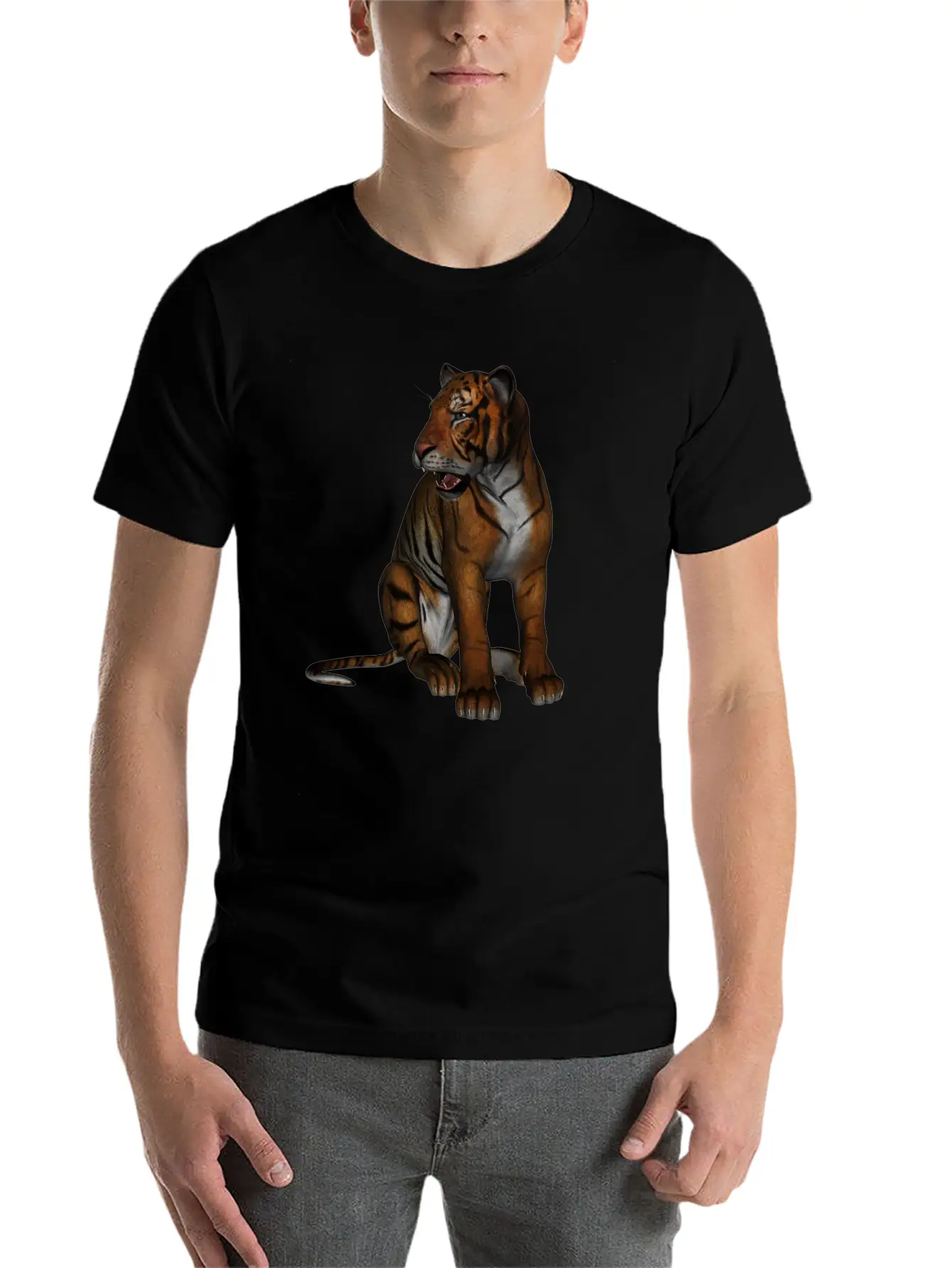 Tiger Unisex Short Sleeve Soft Cotton T-Shirt – Casual Everyday Wear