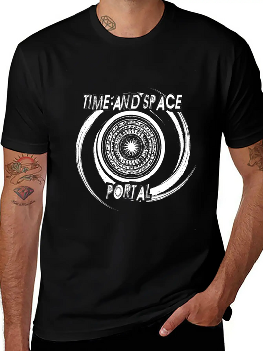 Time And Space Portal Unisex Short Sleeve Soft Cotton T-Shirt – Casual Everyday Wear