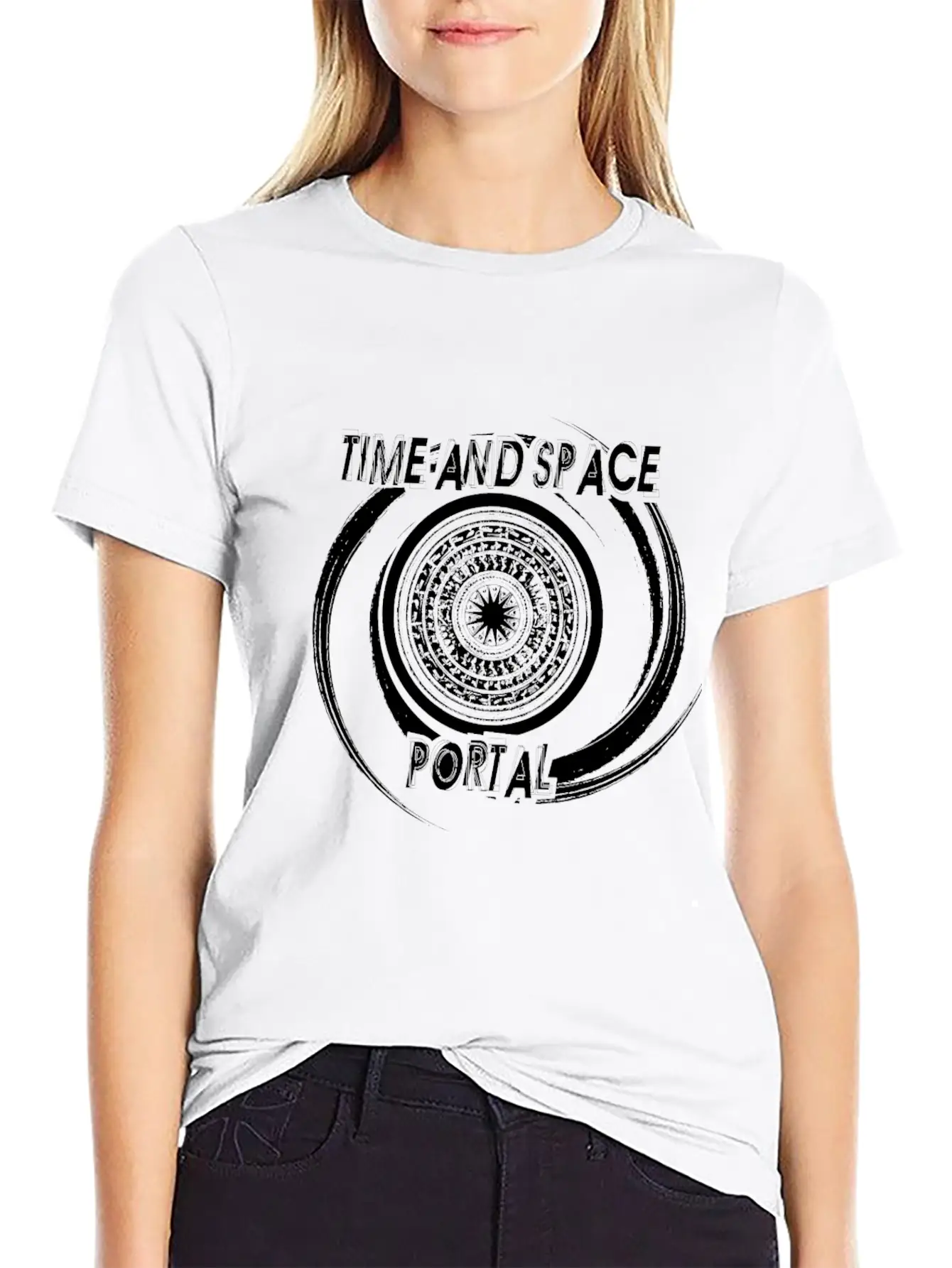 Time And Space Portal Unisex Short Sleeve Soft Cotton T-Shirt – Casual Everyday Wear