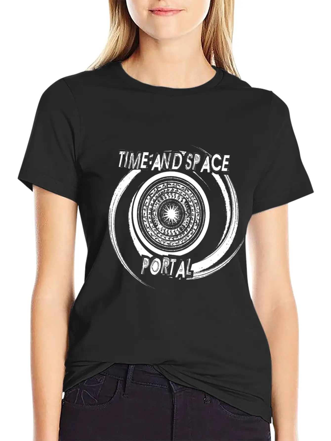 Time And Space Portal Unisex Short Sleeve Soft Cotton T-Shirt – Casual Everyday Wear