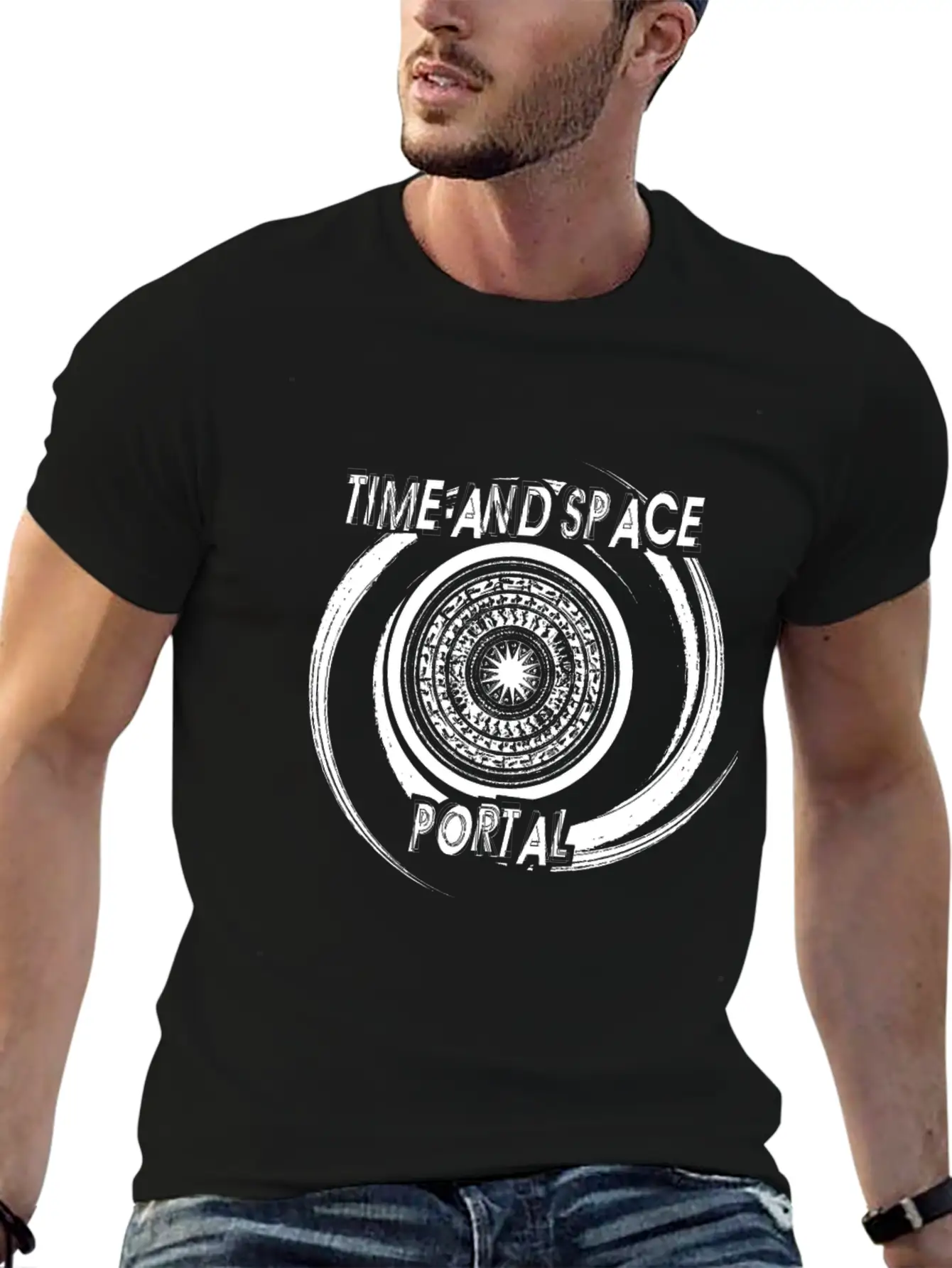 Time And Space Portal Unisex Short Sleeve Soft Cotton T-Shirt – Casual Everyday Wear