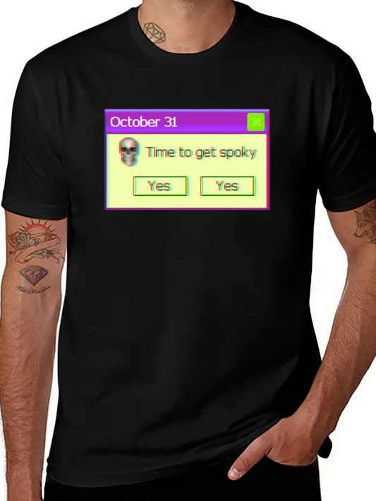 Time To Get Spooky Aesthetic Vaporwave Halloween Unisex Casual T-Shirt – Clean Design For Daily Comfort