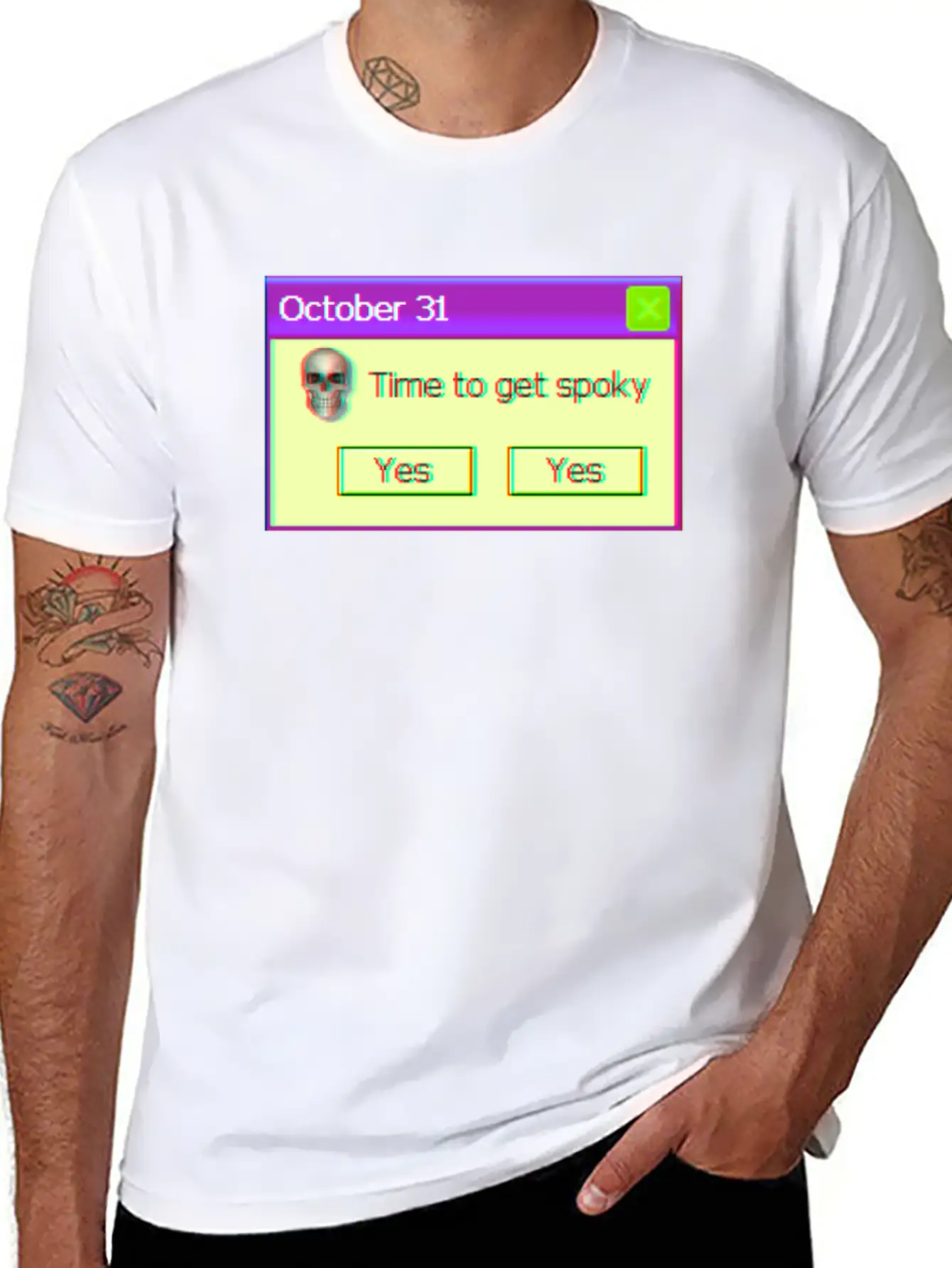 Time To Get Spooky Aesthetic Vaporwave Halloween Unisex Casual T-Shirt – Clean Design For Daily Comfort