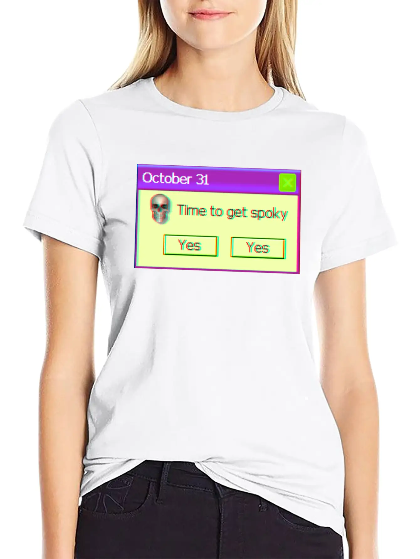 Time To Get Spooky Aesthetic Vaporwave Halloween Unisex Casual T-Shirt – Clean Design For Daily Comfort