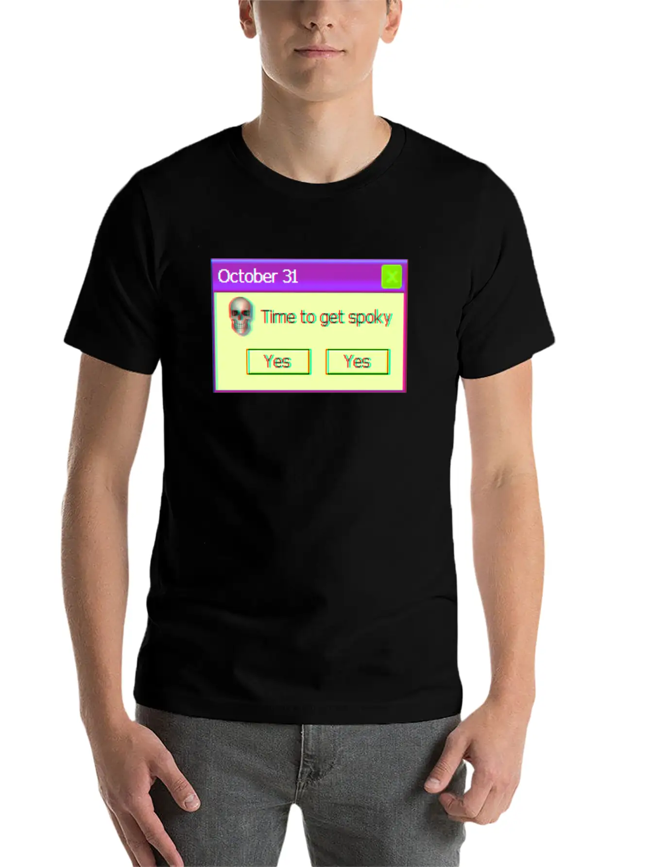 Time To Get Spooky Aesthetic Vaporwave Halloween Unisex Casual T-Shirt – Clean Design For Daily Comfort