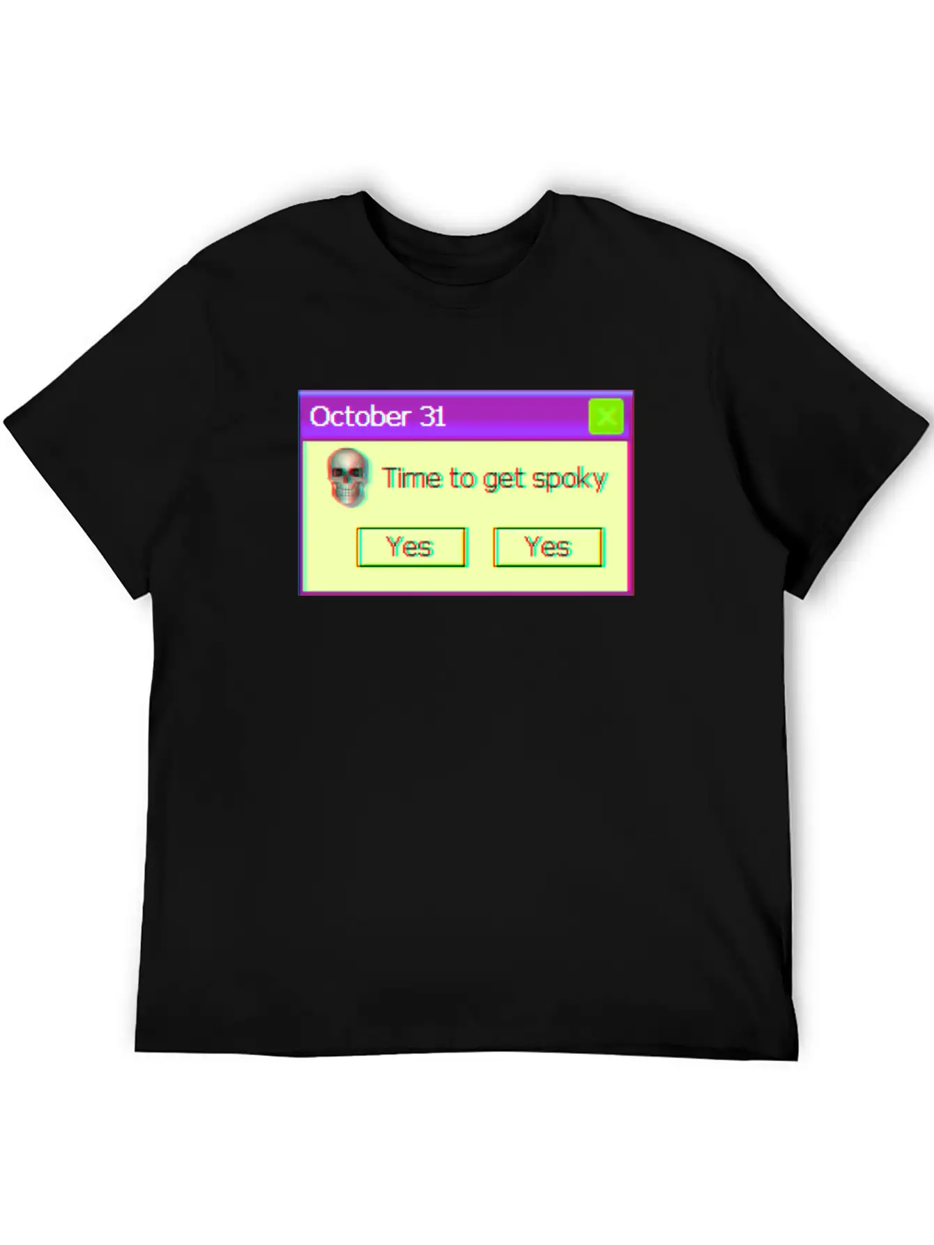 Time To Get Spooky Aesthetic Vaporwave Halloween Unisex Casual T-Shirt – Clean Design For Daily Comfort