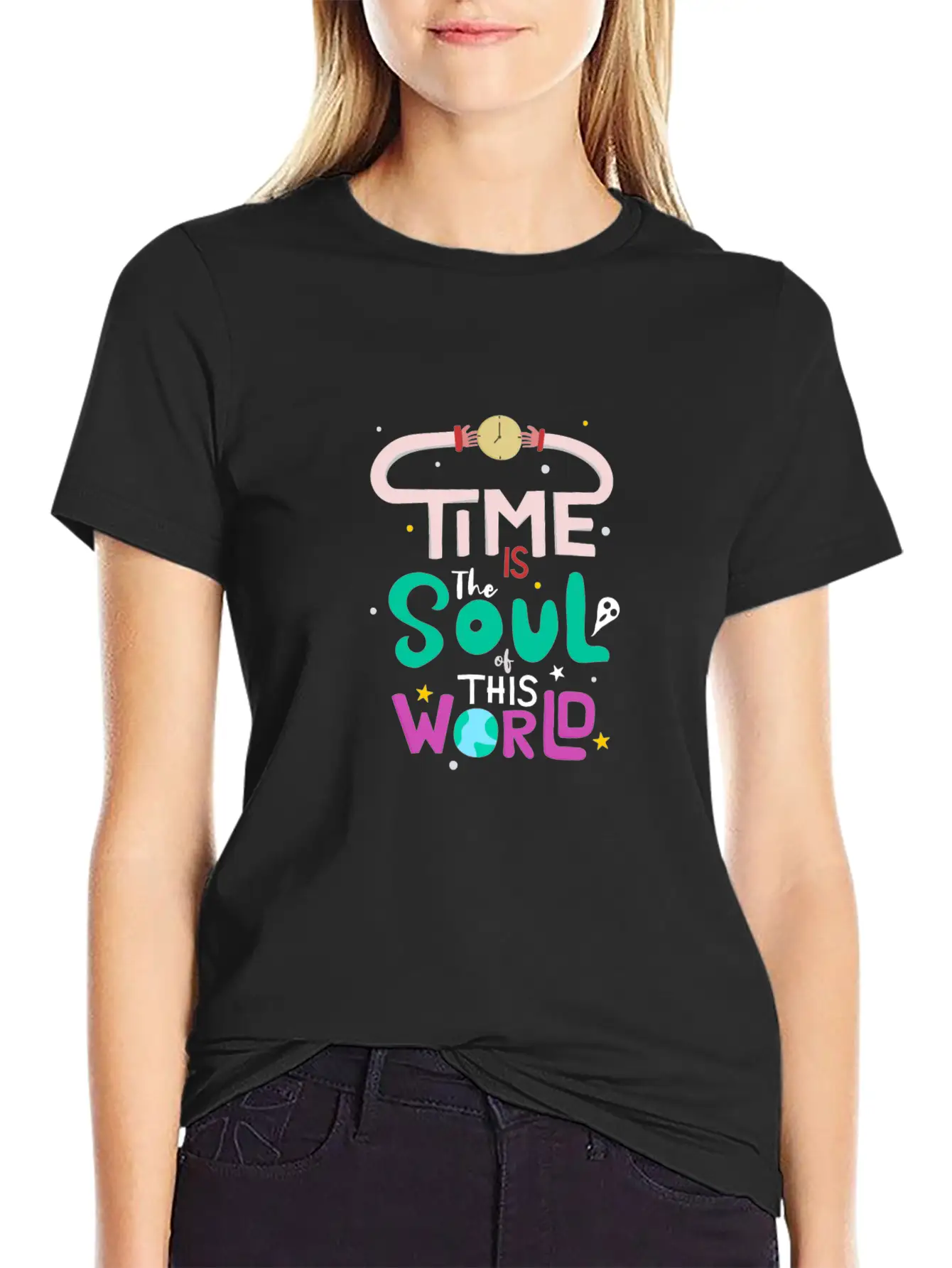 Time Unisex Short Sleeve Soft Cotton T-Shirt – Casual Everyday Wear