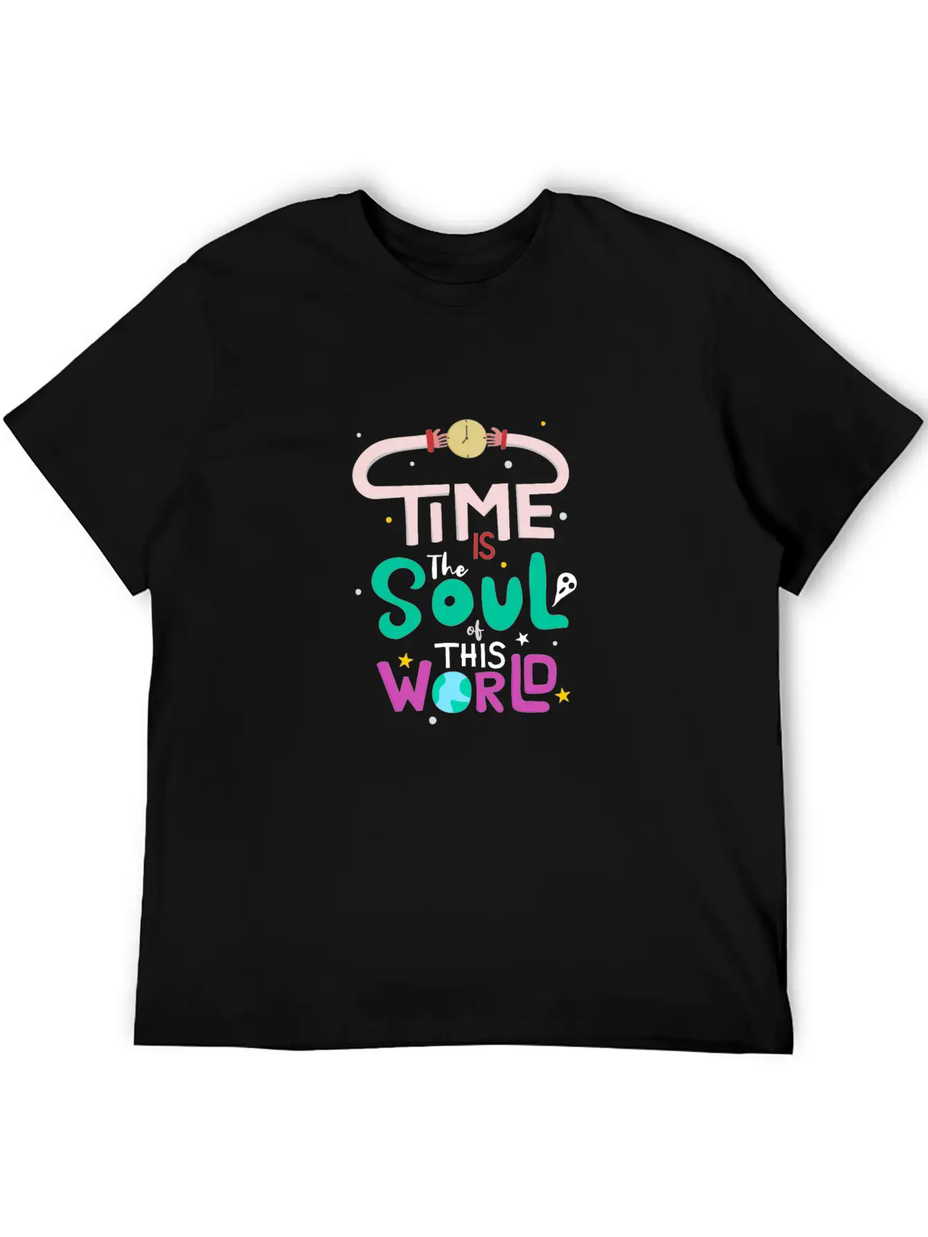 Time Unisex Short Sleeve Soft Cotton T-Shirt – Casual Everyday Wear
