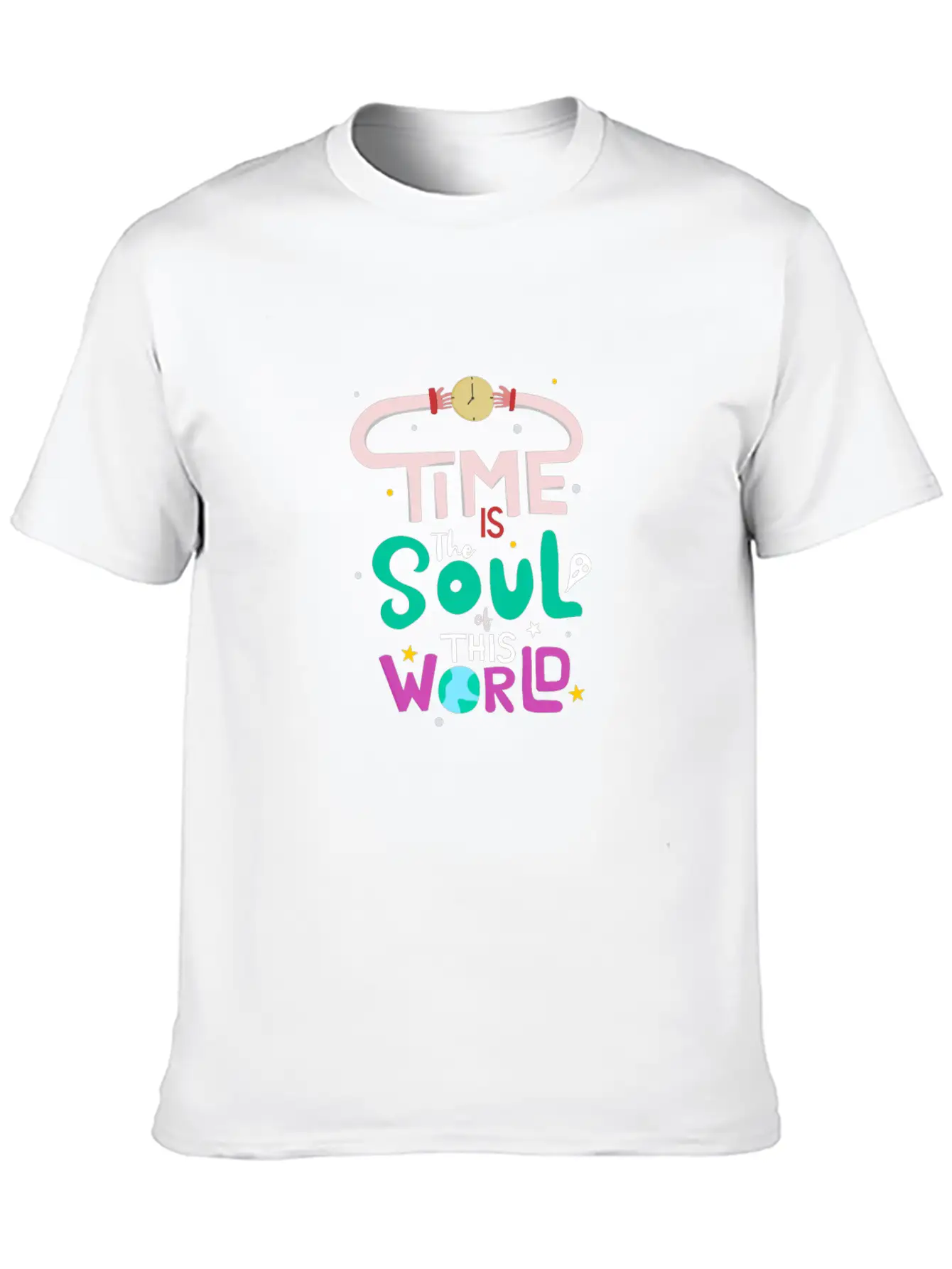 Time Unisex Short Sleeve Soft Cotton T-Shirt – Casual Everyday Wear