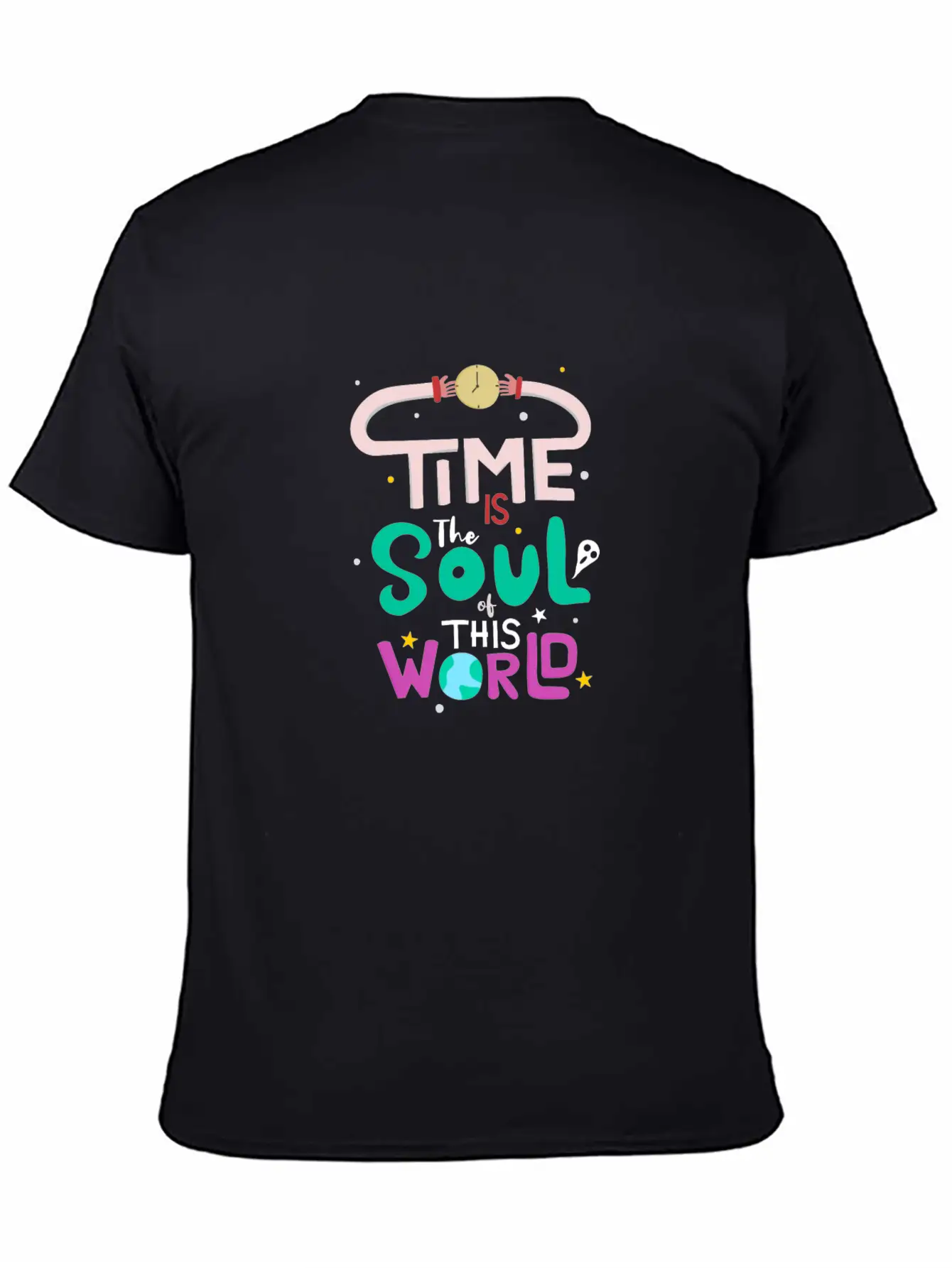 Time Unisex Short Sleeve Soft Cotton T-Shirt – Casual Everyday Wear