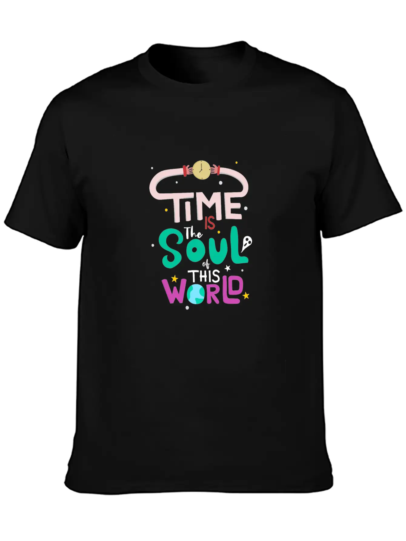 Time Unisex Short Sleeve Soft Cotton T-Shirt – Casual Everyday Wear