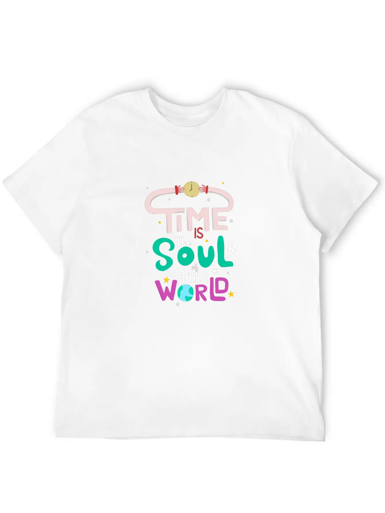 Time Unisex Short Sleeve Soft Cotton T-Shirt – Casual Everyday Wear