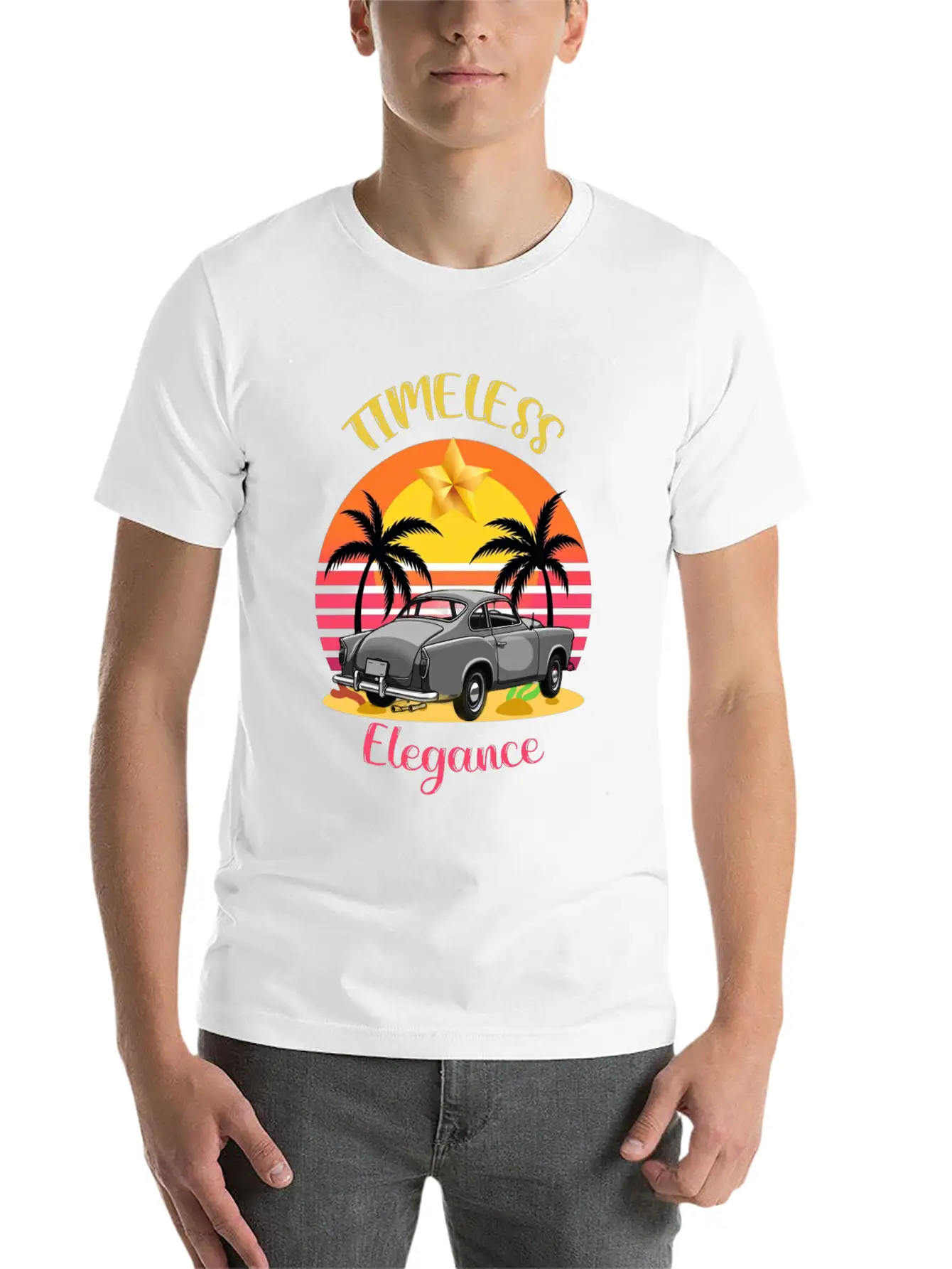 Timeless Elegance Basic Graphic T-Shirt – Daily Comfort In Soft Cotton