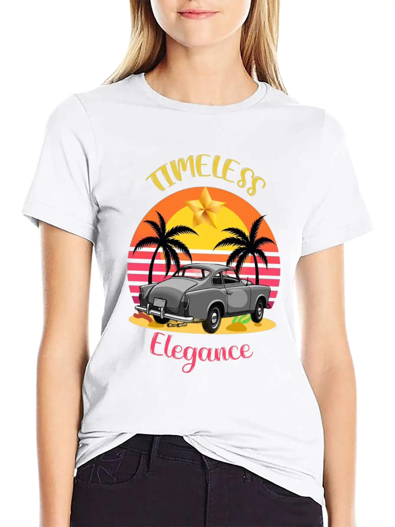 Timeless Elegance Basic Graphic T-Shirt – Daily Comfort In Soft Cotton