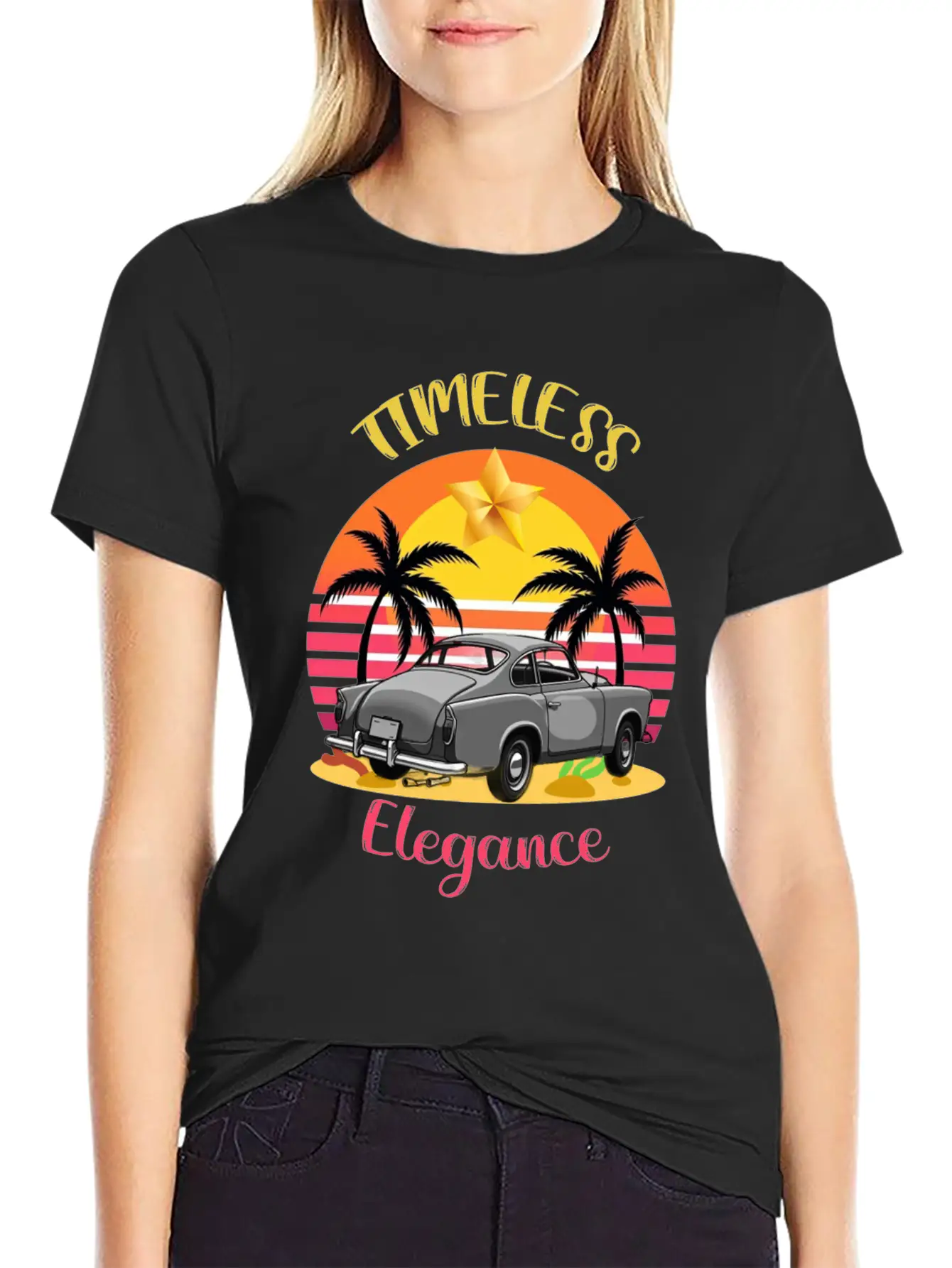 Timeless Elegance Basic Graphic T-Shirt – Daily Comfort In Soft Cotton
