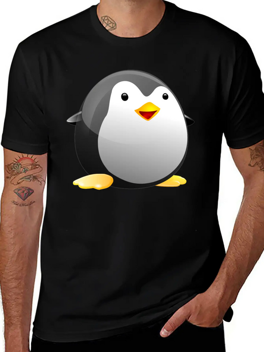 Tiny Tux Comfortable Minimalist Graphic Tee – Summer Style Essential
