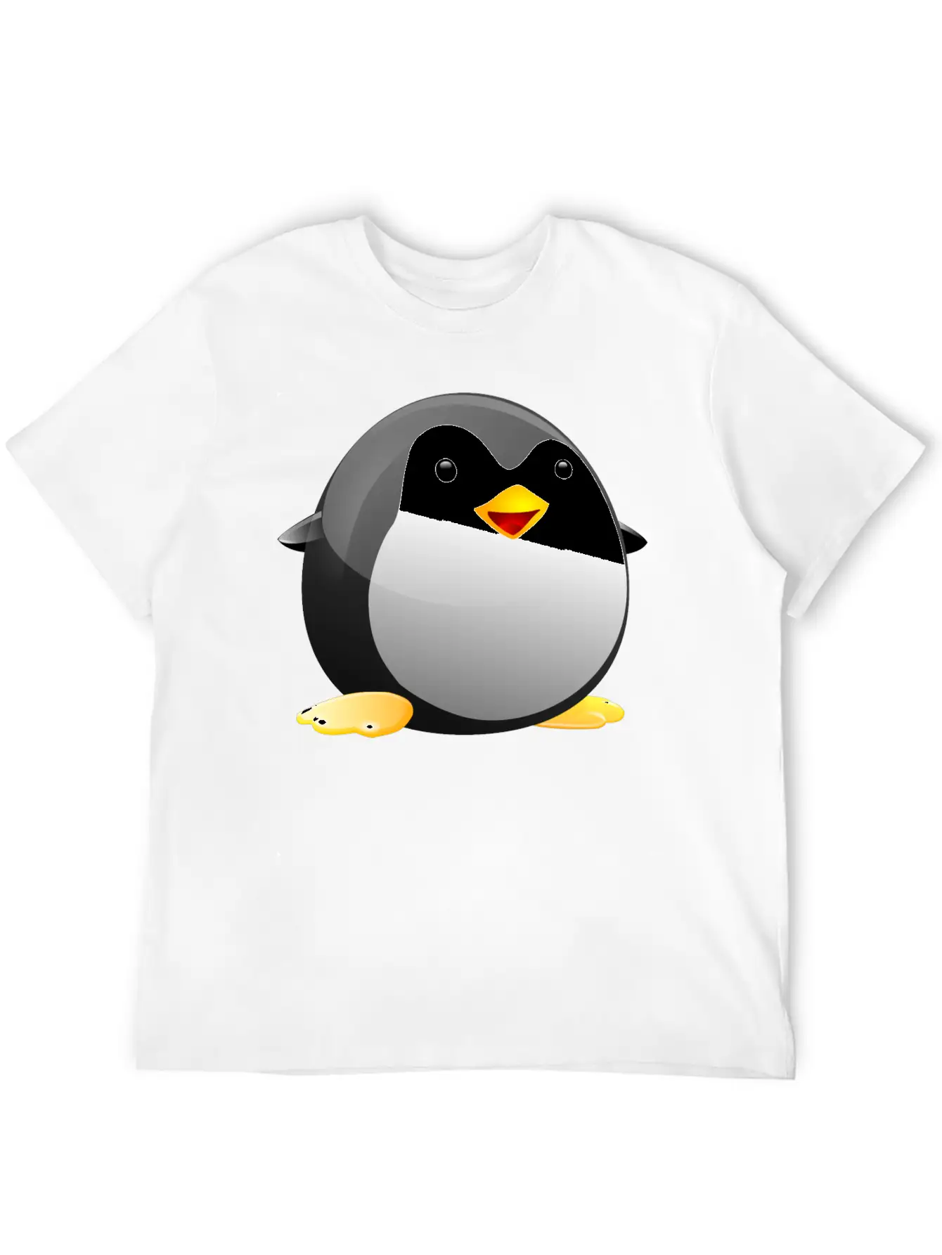 Tiny Tux Comfortable Minimalist Graphic Tee – Summer Style Essential