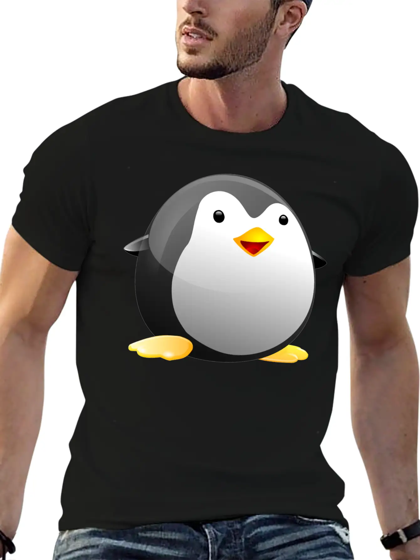 Tiny Tux Comfortable Minimalist Graphic Tee – Summer Style Essential