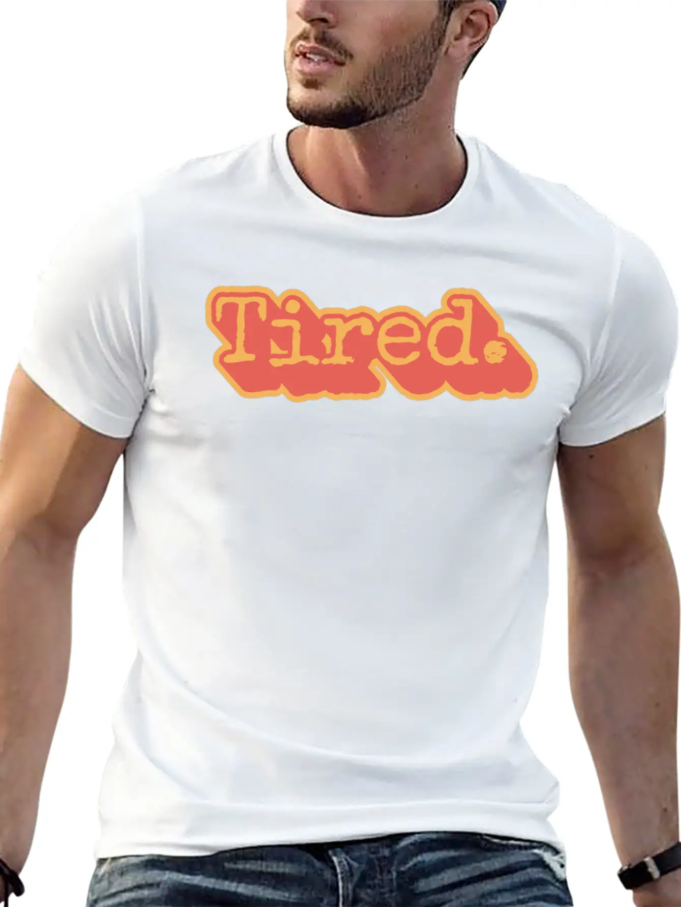 Tired, But Still Here Comfortable Minimalist Graphic Tee – Summer Style Essential