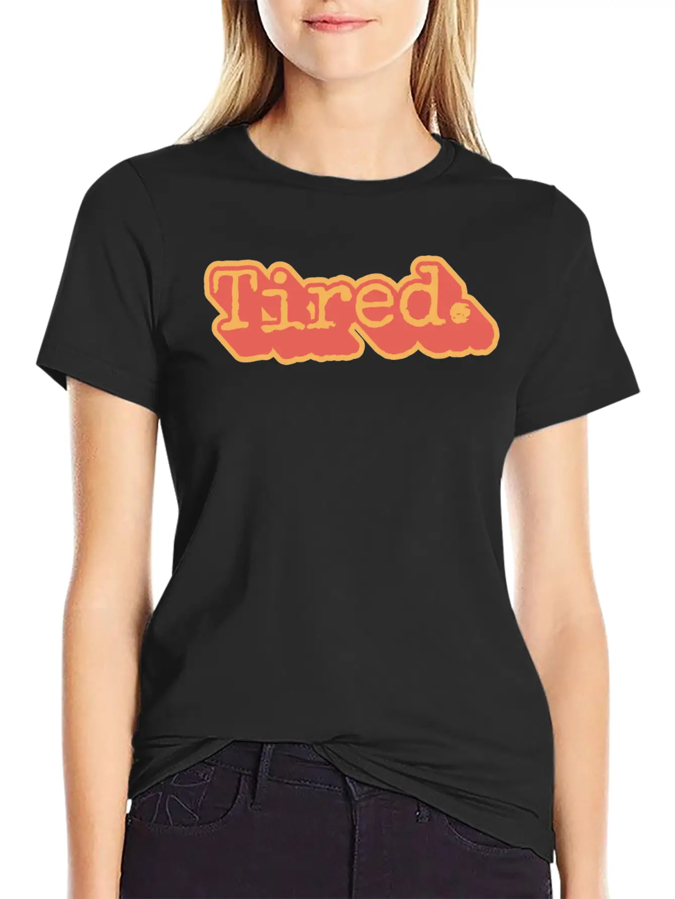 Tired, But Still Here Comfortable Minimalist Graphic Tee – Summer Style Essential