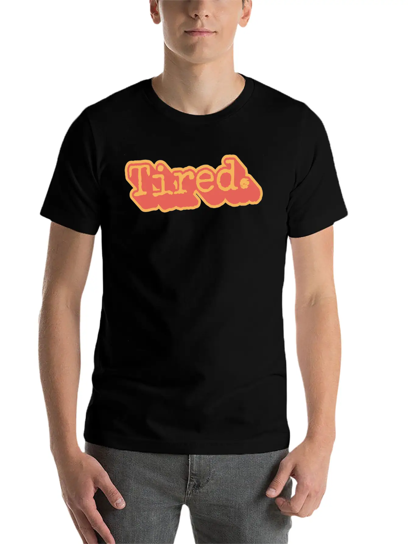Tired, But Still Here Comfortable Minimalist Graphic Tee – Summer Style Essential