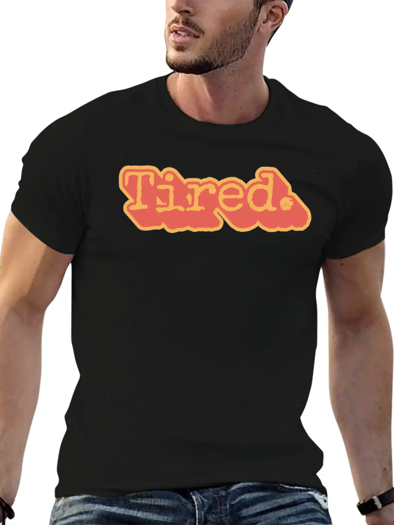 Tired, But Still Here Comfortable Minimalist Graphic Tee – Summer Style Essential