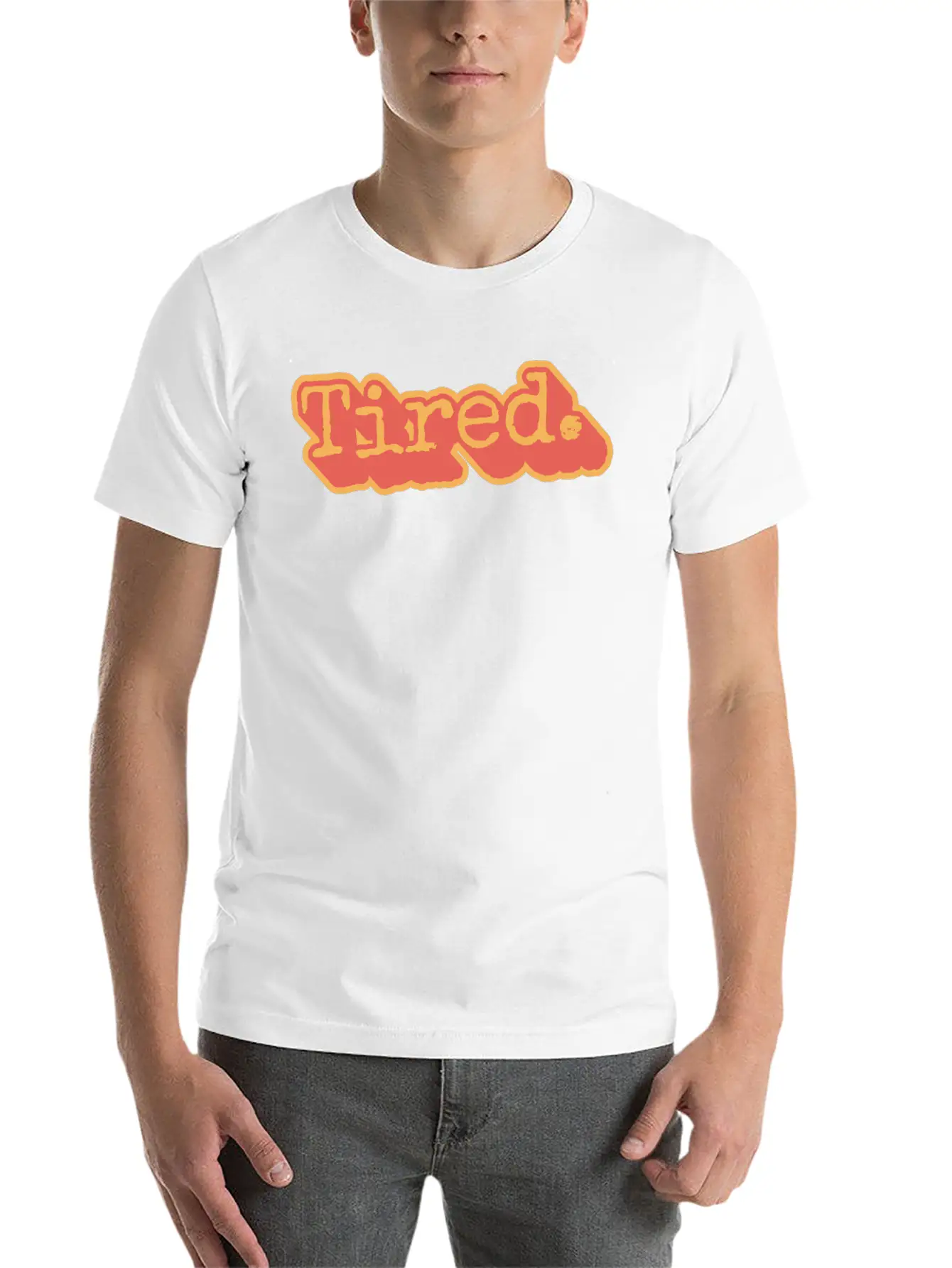 Tired, But Still Here Comfortable Minimalist Graphic Tee – Summer Style Essential