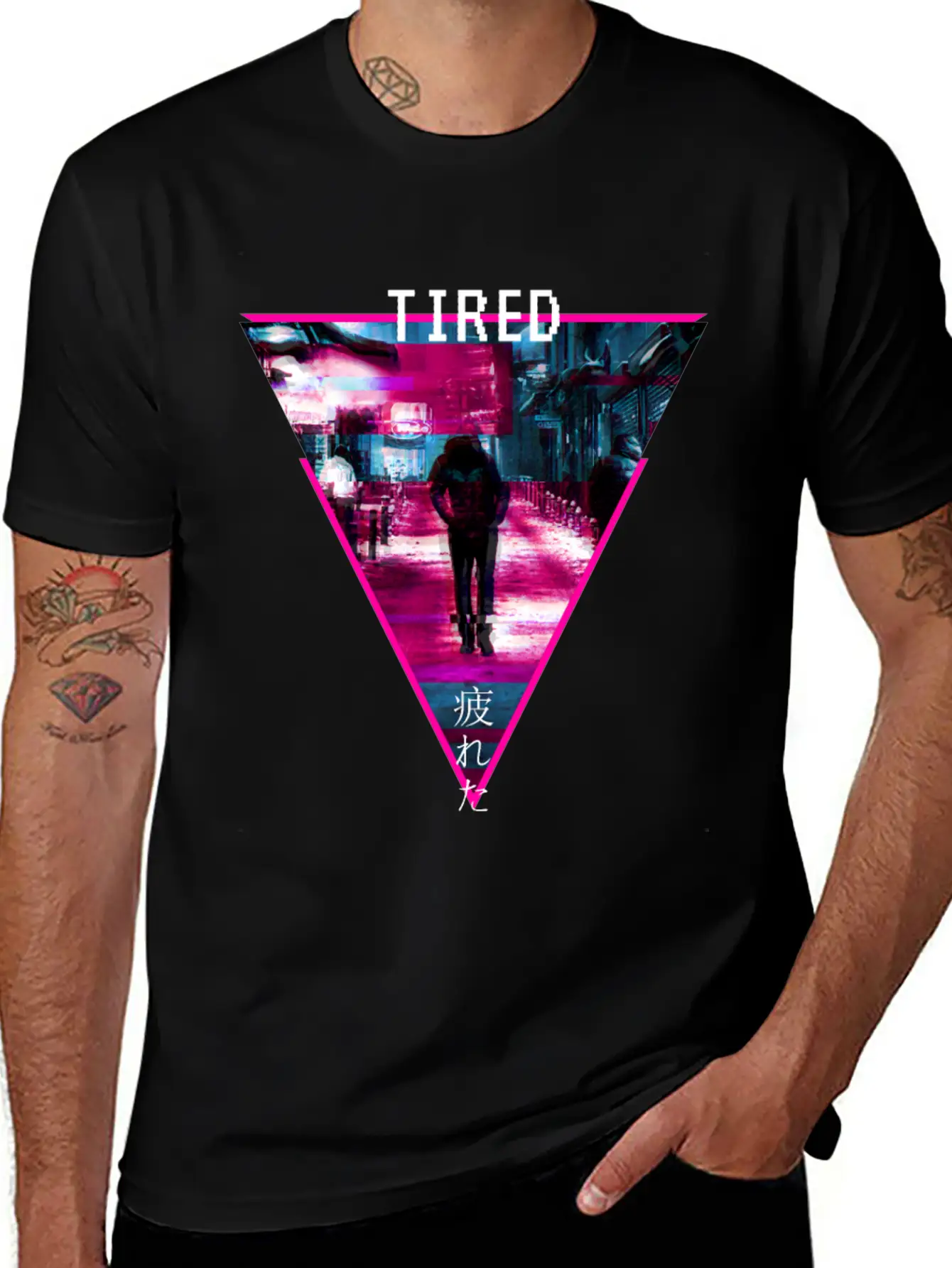 Tired Glitchcore Weirdcore Aesthetic Hyperpop Gift Stylish Everyday T-Shirt – Unisex Basic Cotton Tee
